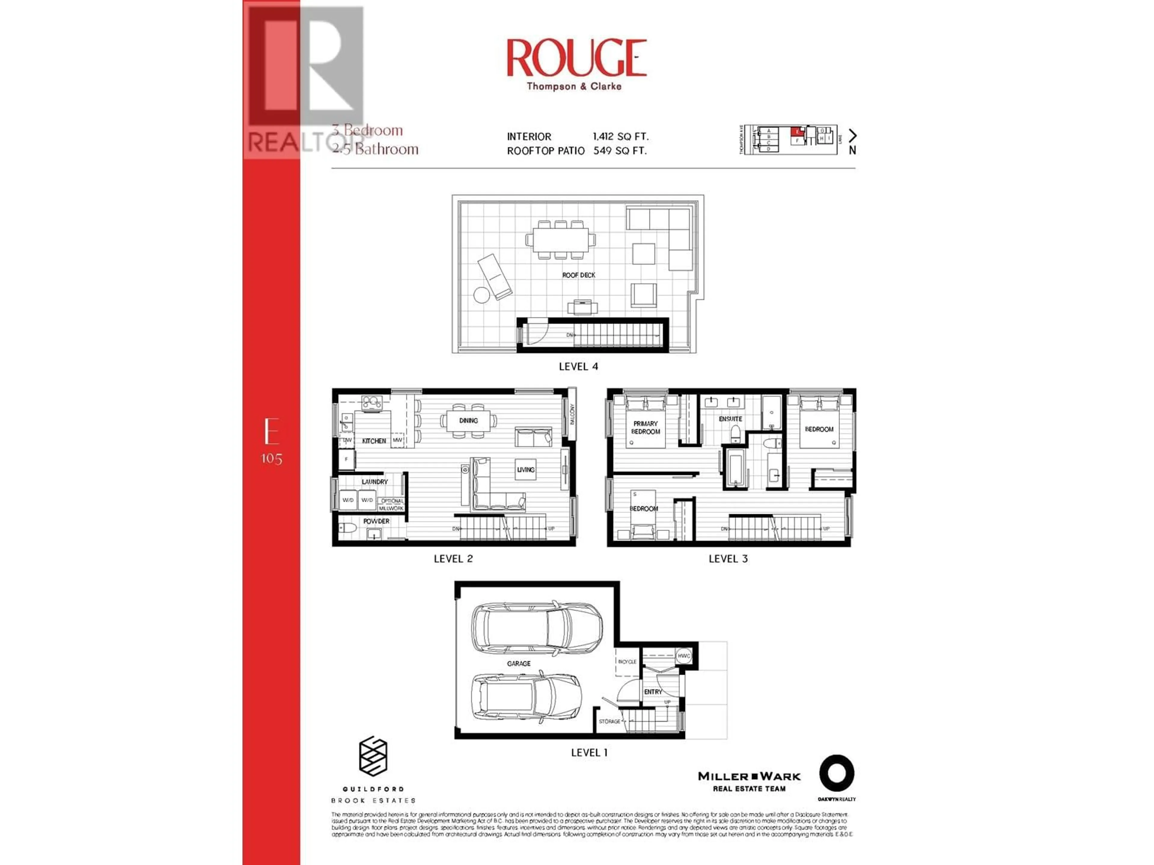 Floor plan for 105 - 586 THOMPSON AVENUE, Coquitlam British Columbia V0V0V0