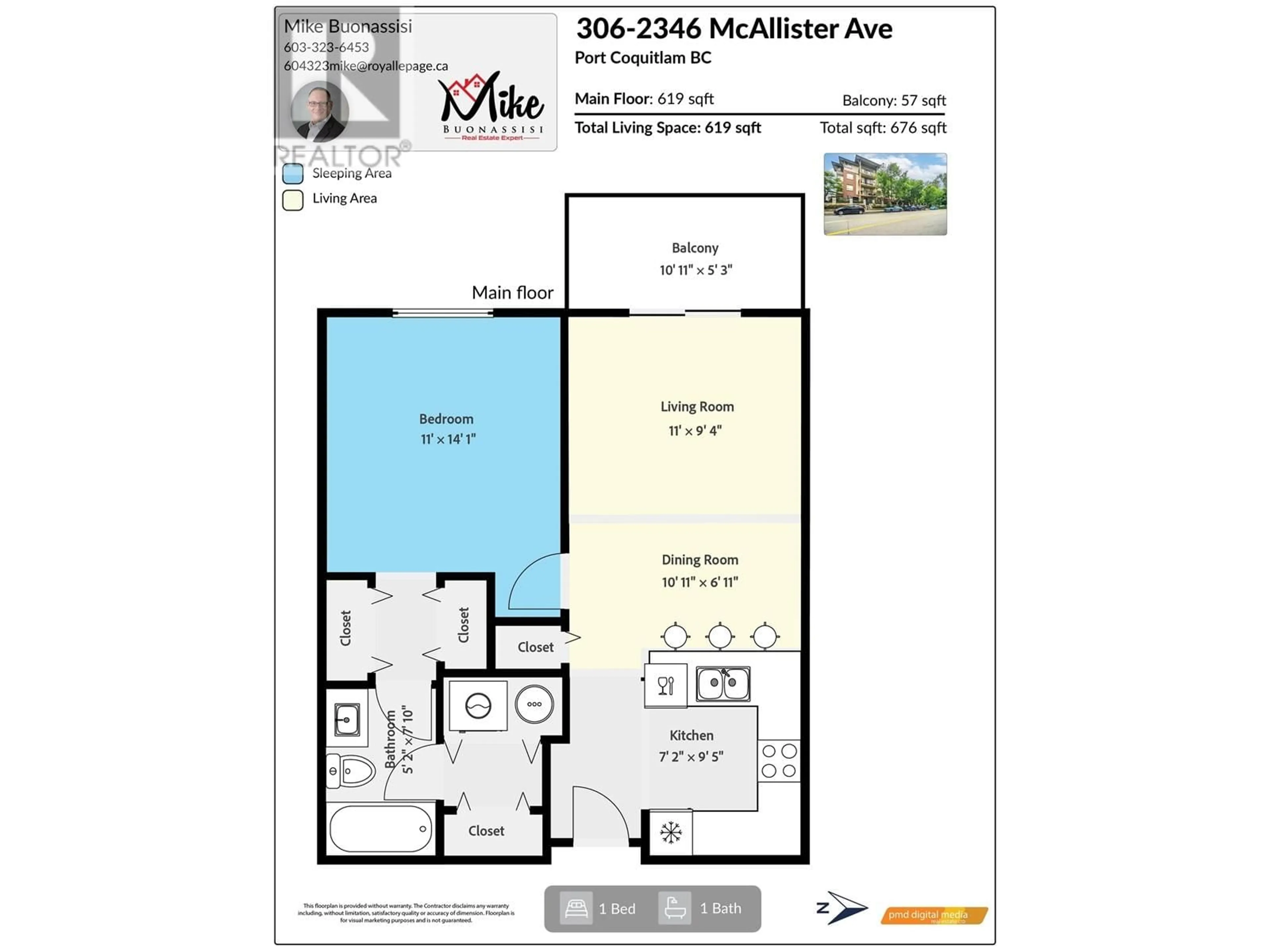Floor plan for 306 - 2346 MCALLISTER AVENUE, Port Coquitlam British Columbia V3C2B1