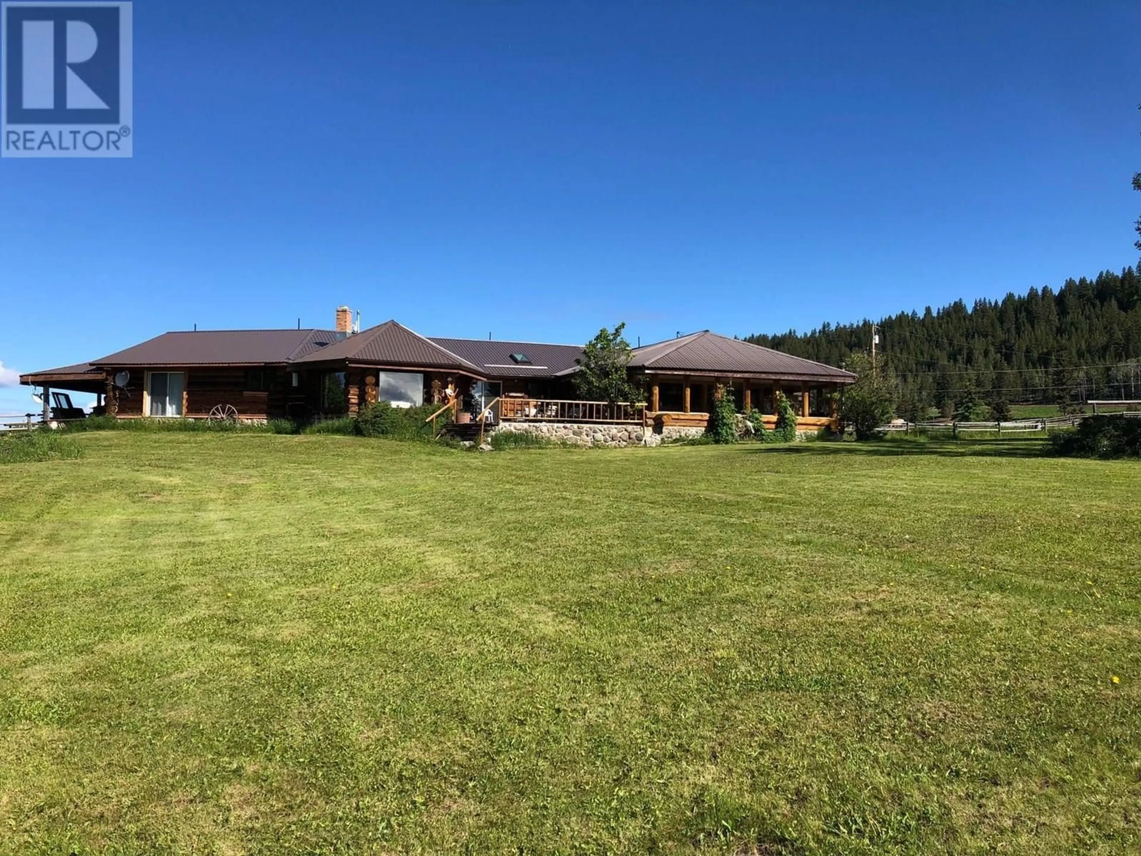 A pic from outside/outdoor area/front of a property/back of a property/a pic from drone, mountain view for 7806 NORTH BONAPARTE ROAD, Bridge Lake British Columbia V0K1E0