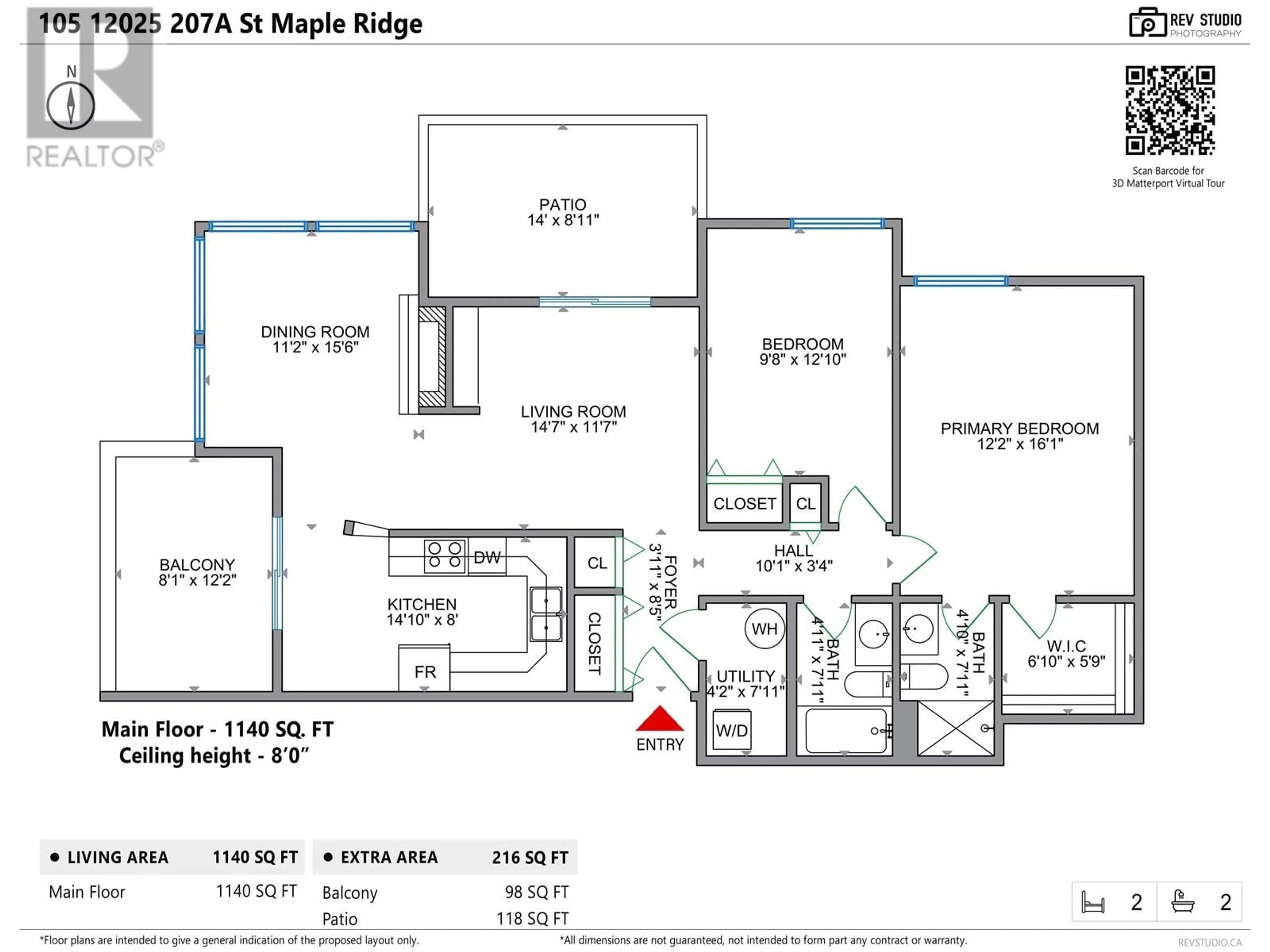 Floor plan for 105 - 12025 207A STREET, Maple Ridge British Columbia V2X0R3