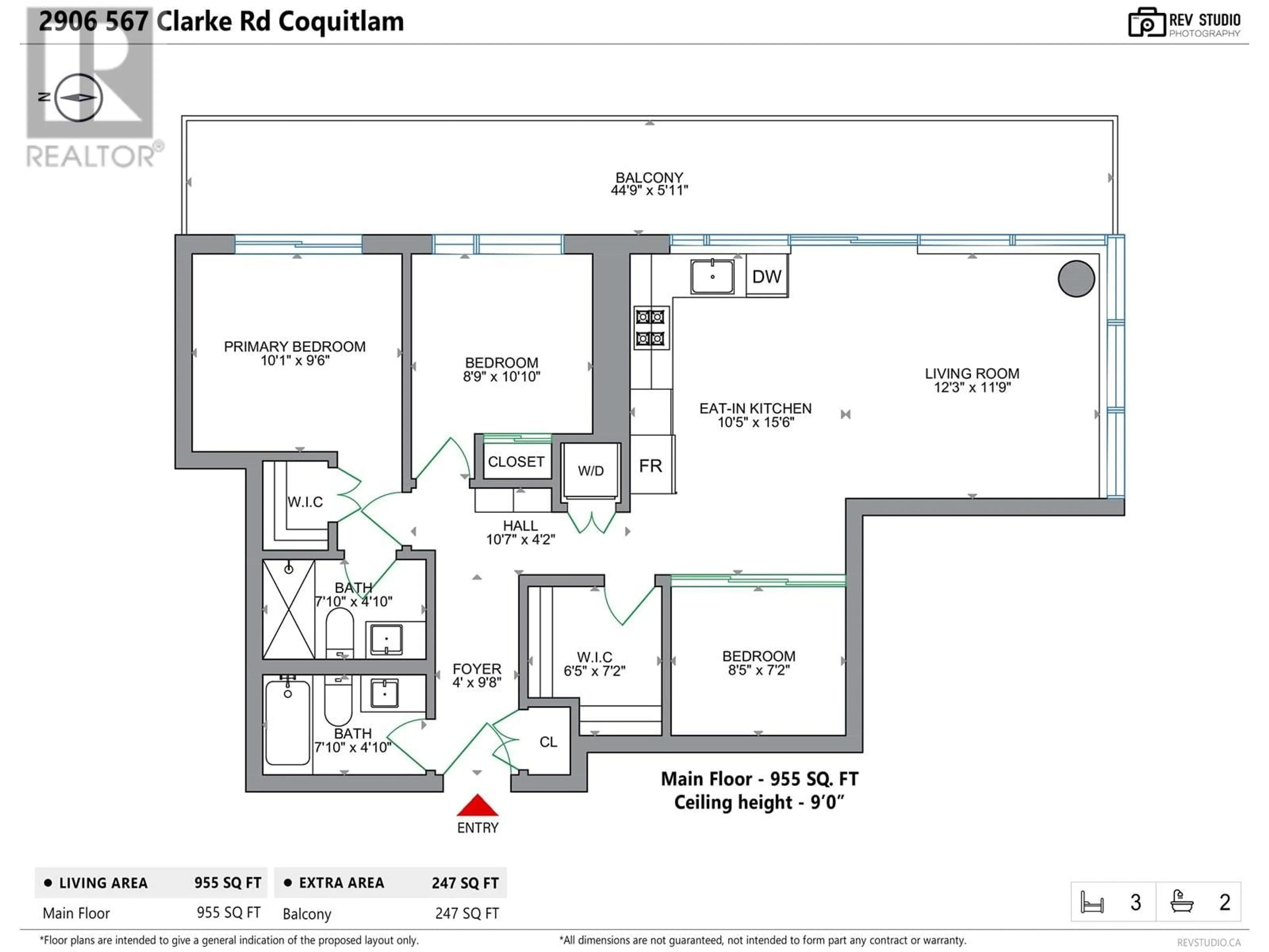 Floor plan for 2906 - 567 CLARKE ROAD, Coquitlam British Columbia V3J0K7