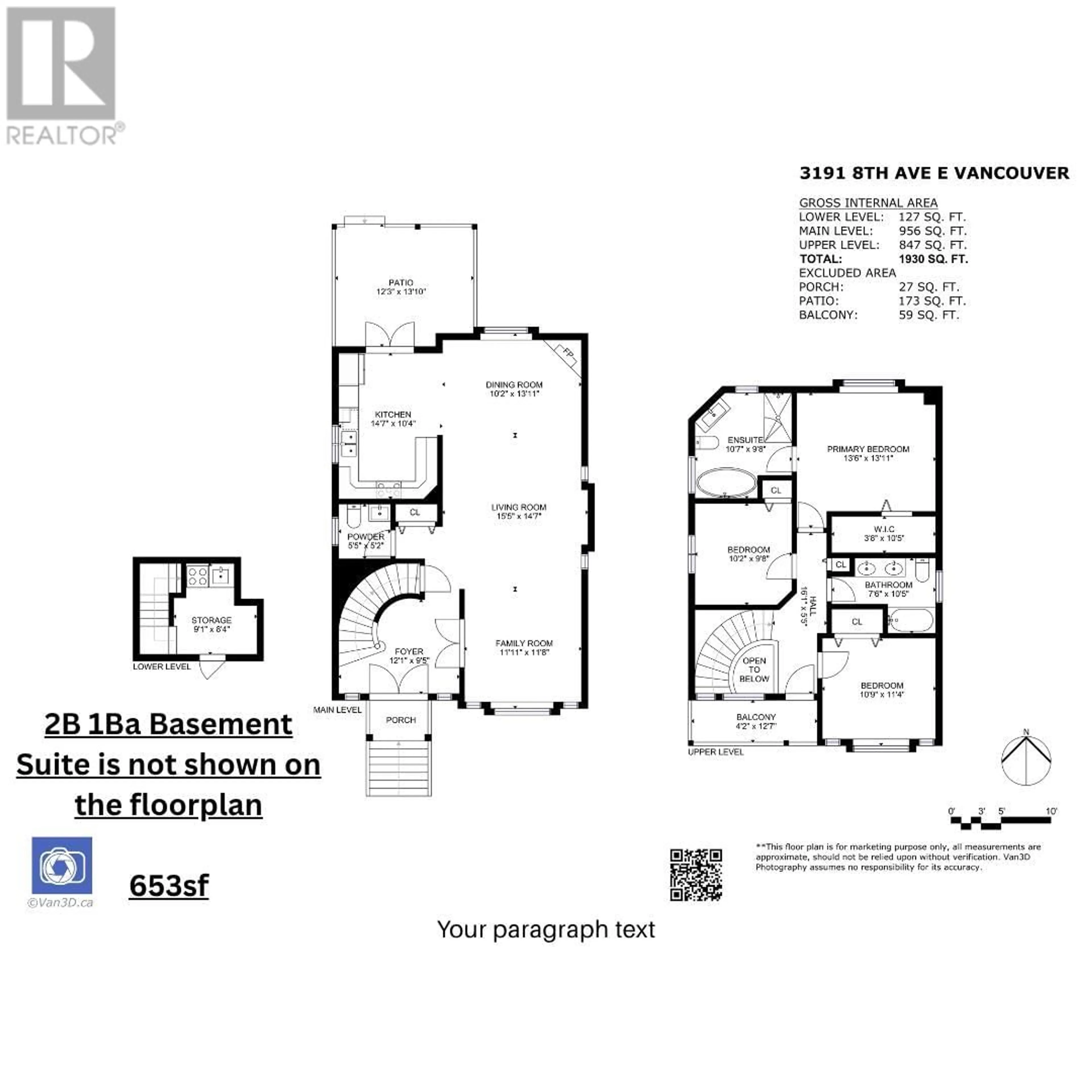 Floor plan for 3191 8TH AVENUE, Vancouver British Columbia V5M1X5