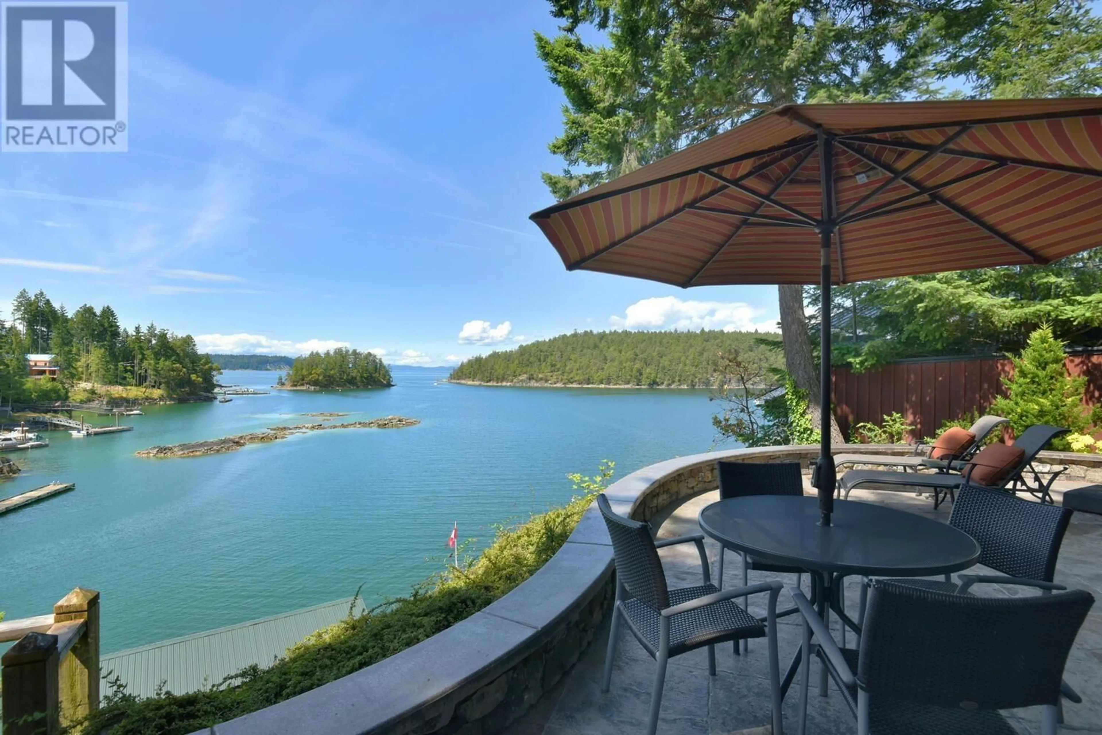 Patio, water/lake/river/ocean view for 5386 SANS SOUCI ROAD, Halfmoon Bay British Columbia V7Z1B6