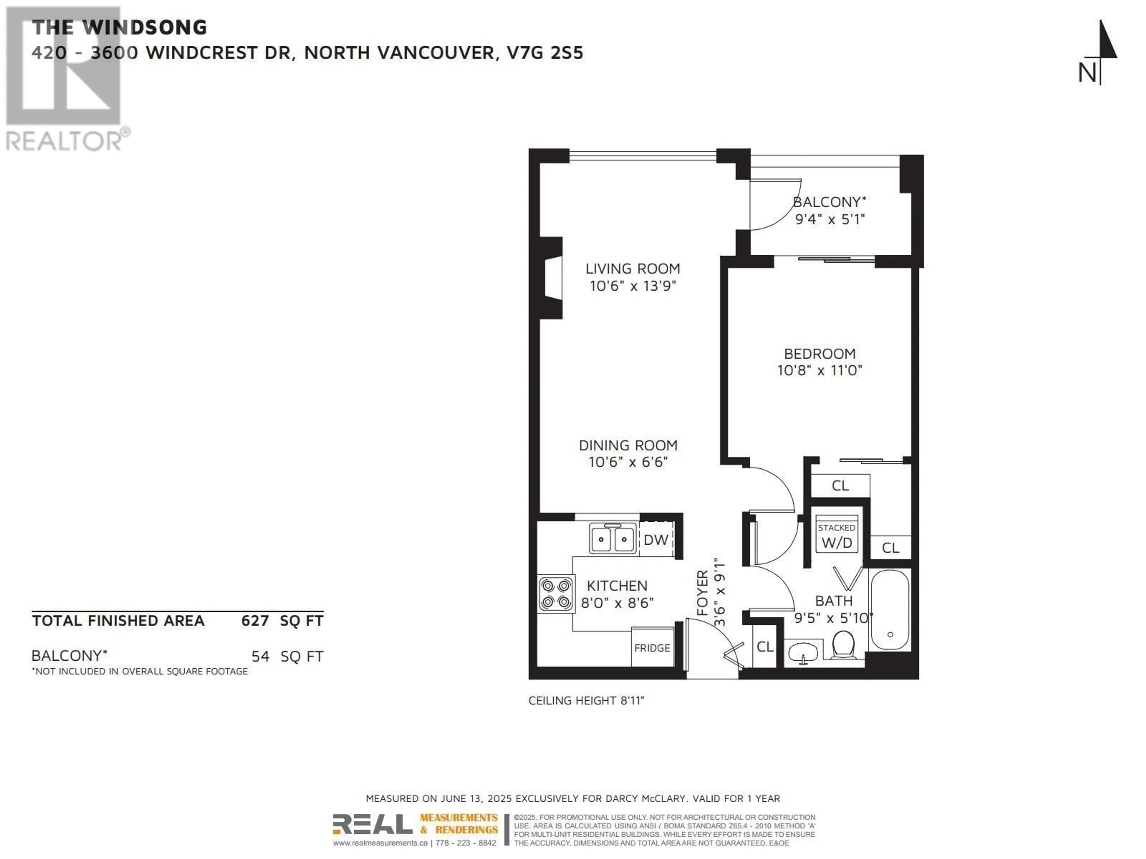 Floor plan for 420 - 3600 WINDCREST DRIVE, North Vancouver British Columbia V7G2S5
