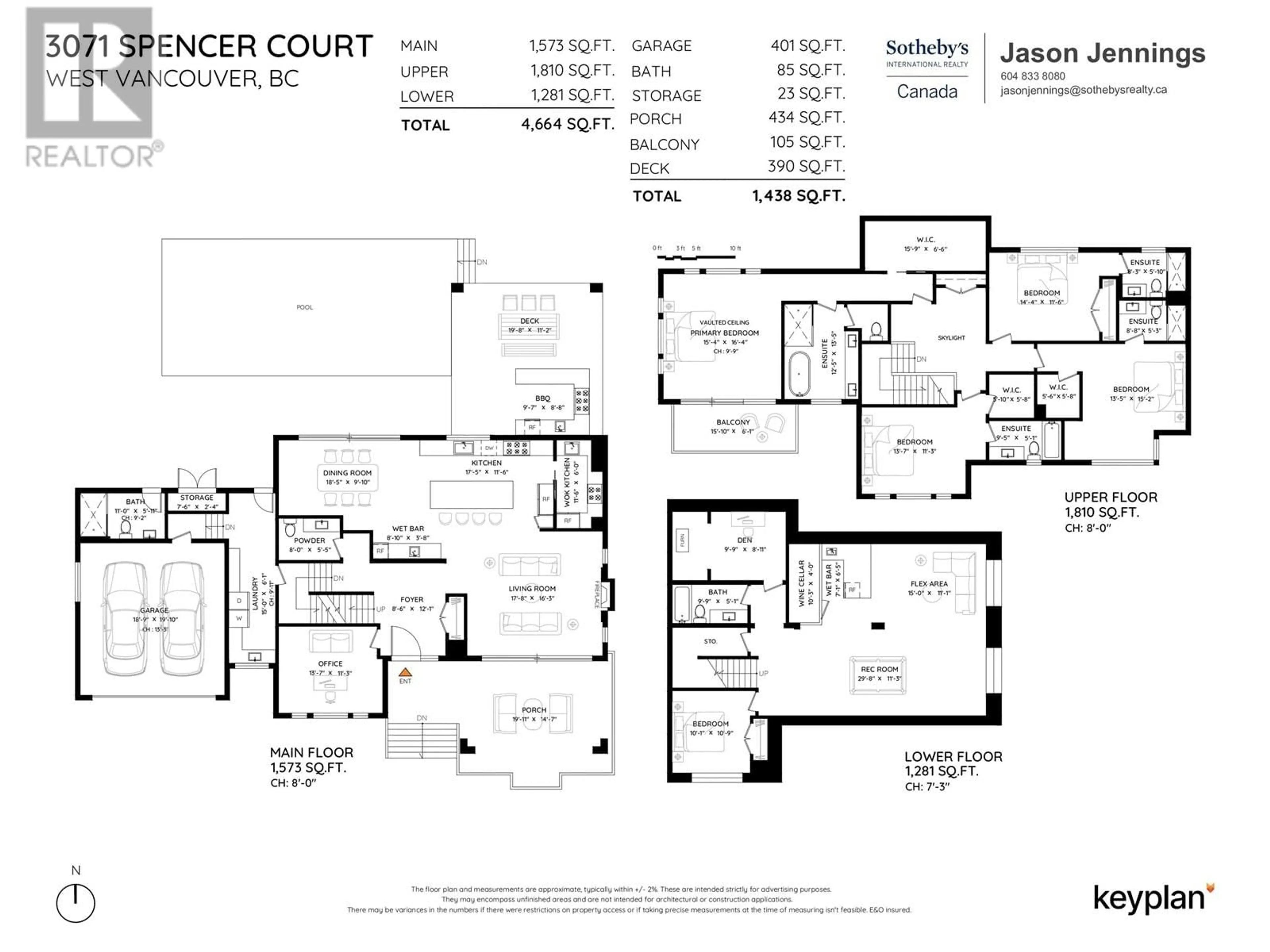 Floor plan for 3071 SPENCER COURT, West Vancouver British Columbia V7V3C5
