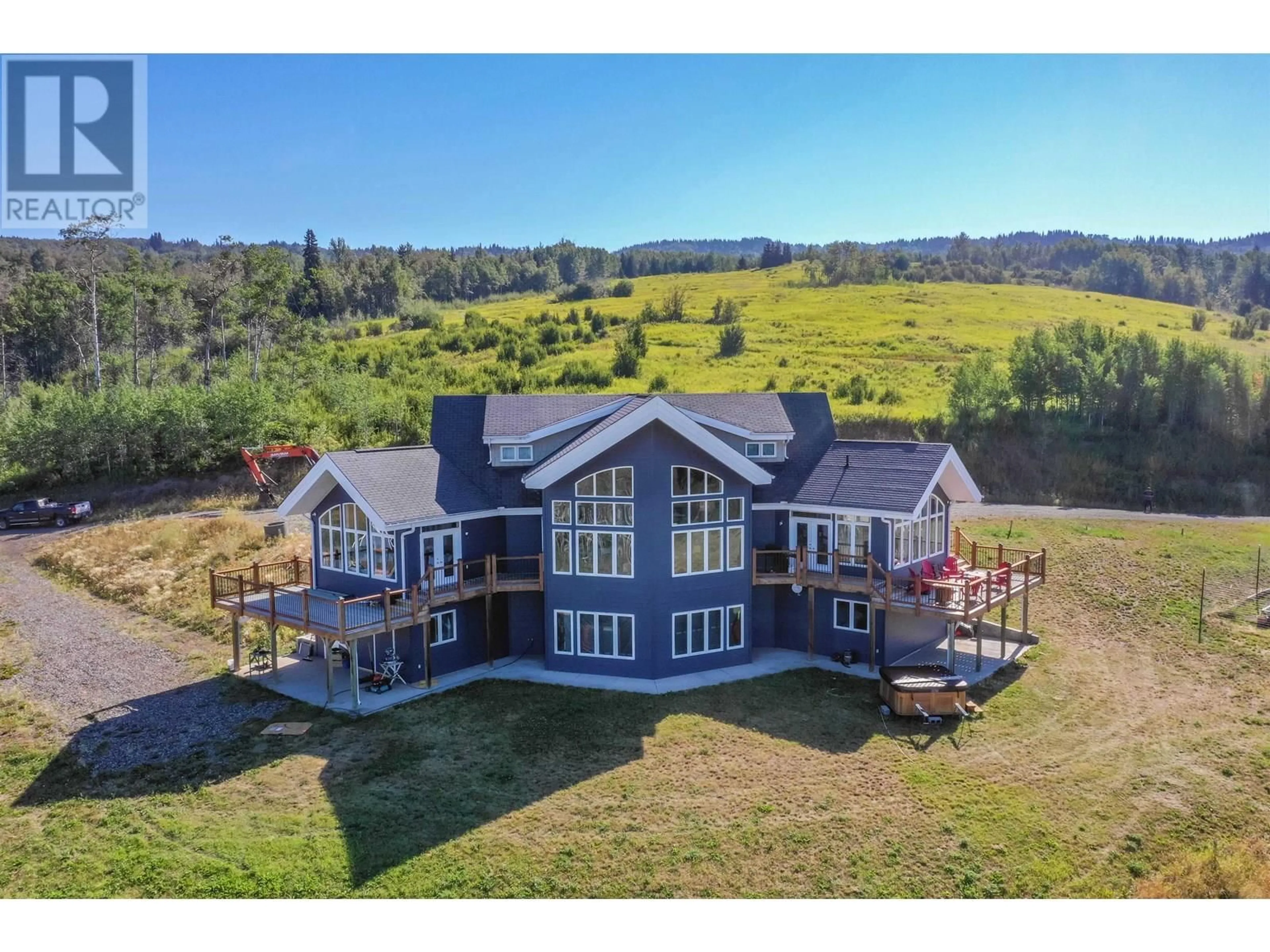 A pic from outside/outdoor area/front of a property/back of a property/a pic from drone, mountain view for 8020 HISLOP ROAD, Telkwa British Columbia V0J2X1