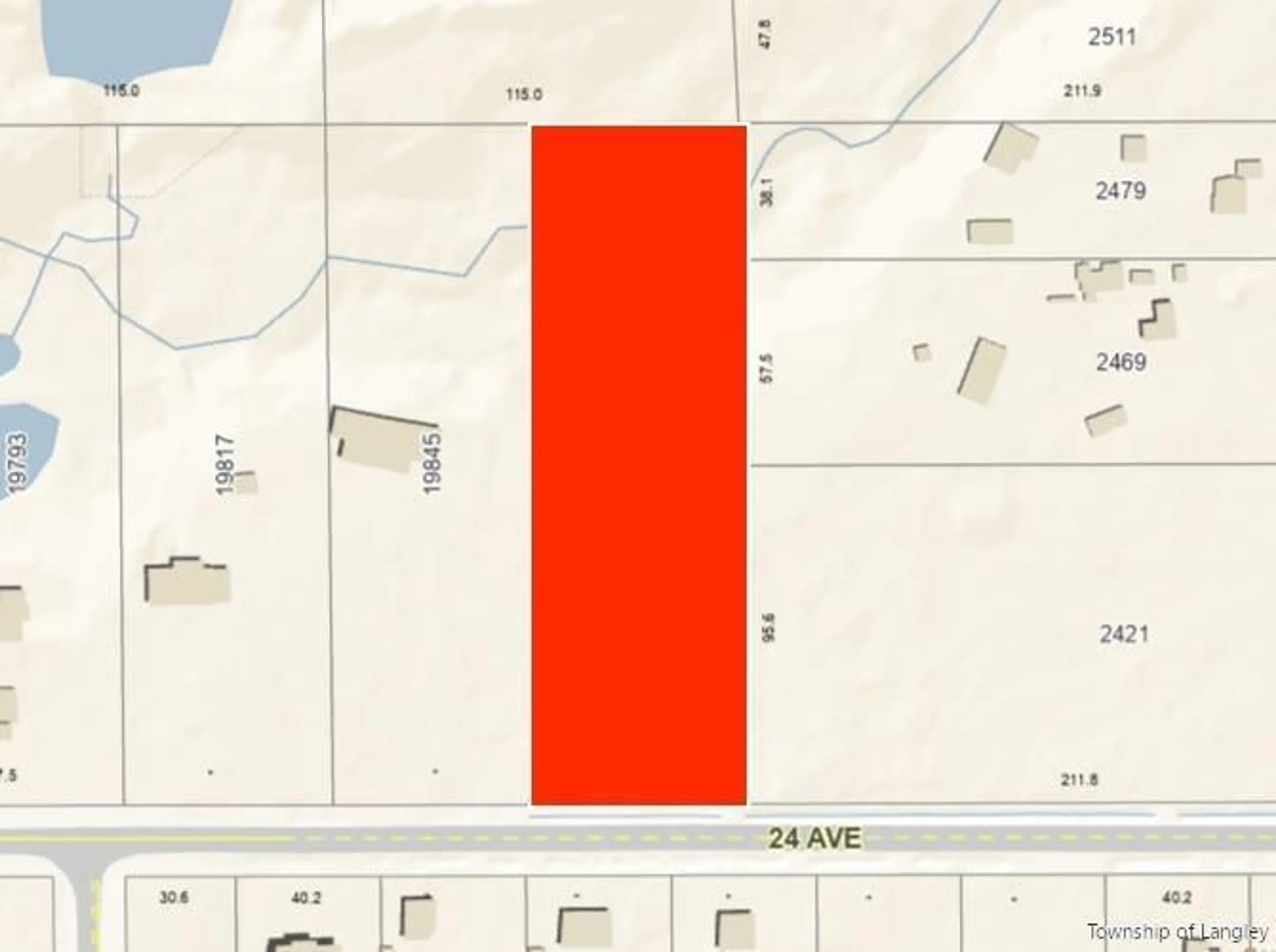 Picture of a map for 19865 24, Langley British Columbia V2Z1Y5