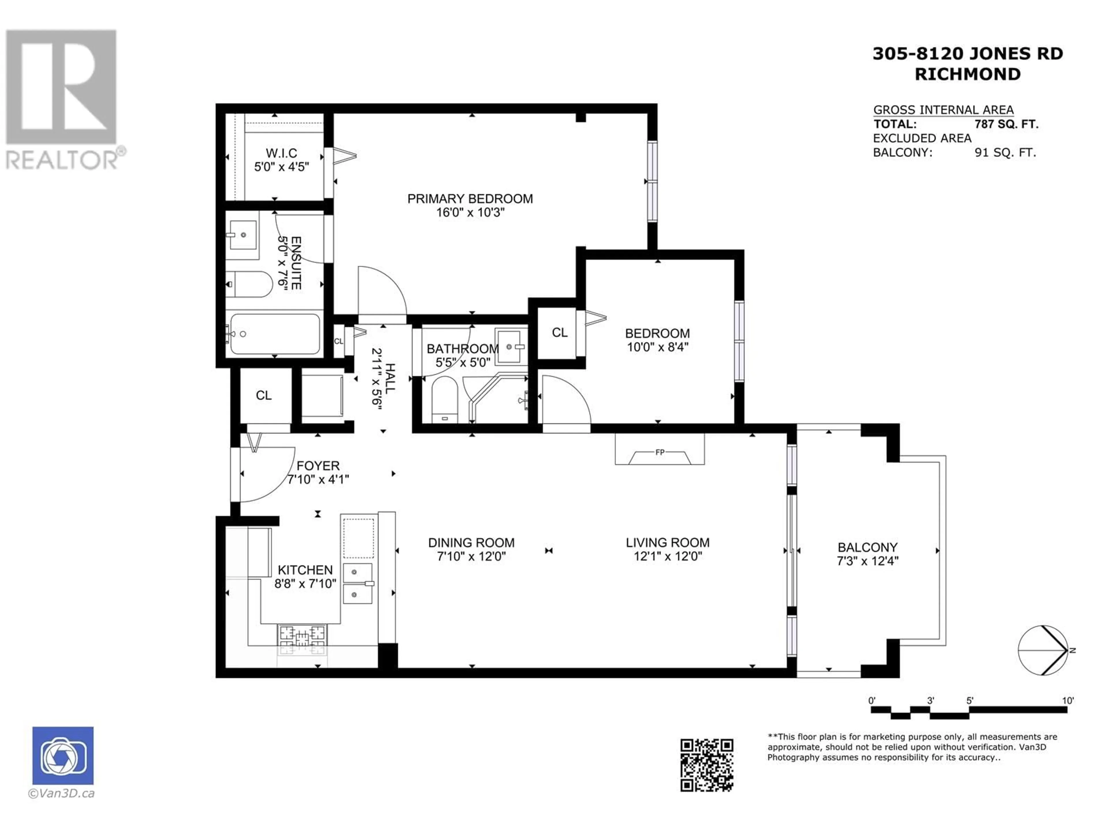Floor plan for 305 - 8120 JONES ROAD, Richmond British Columbia V6Y4K7