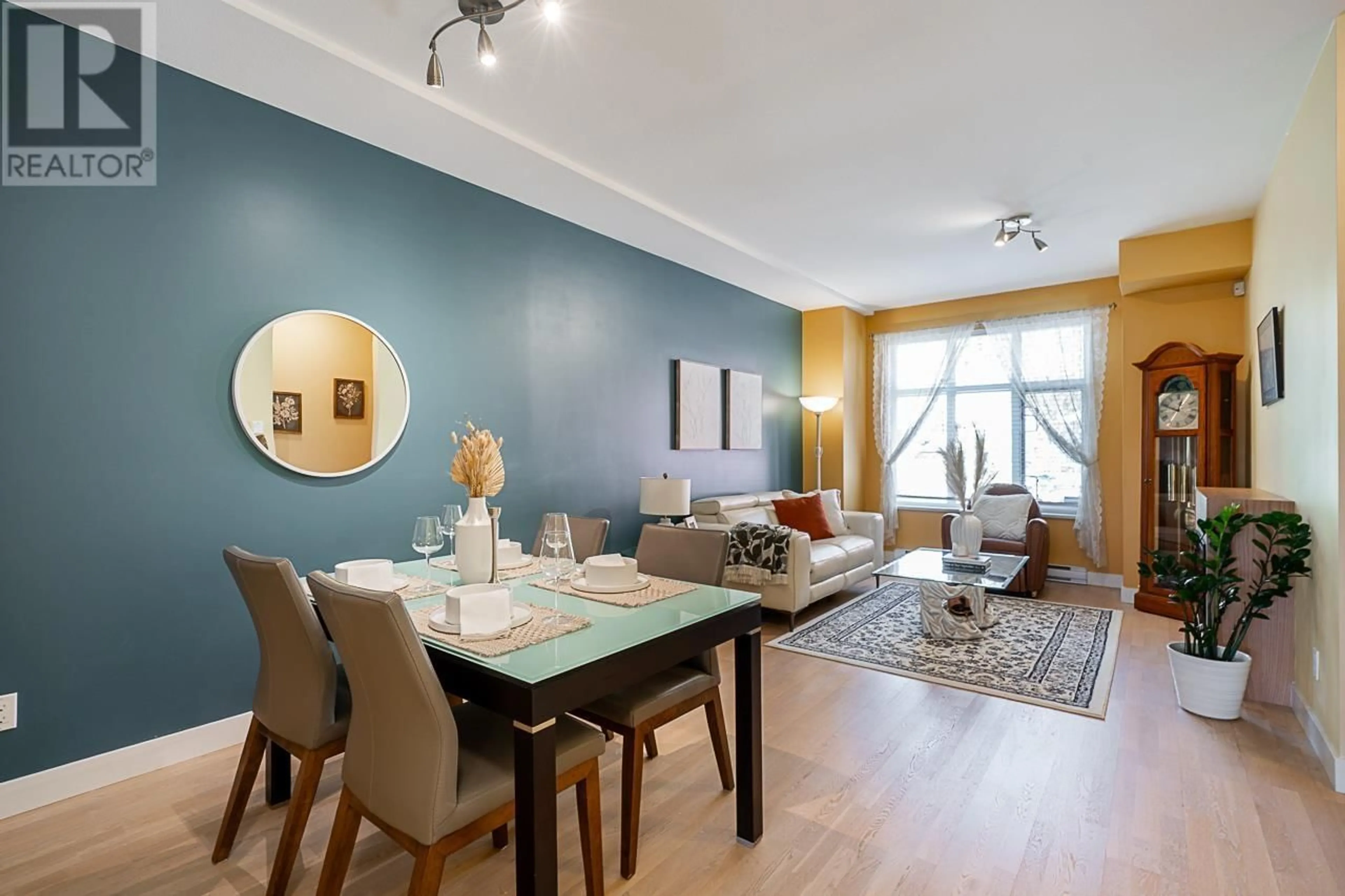 Dining room, wood/laminate floor for 1103 - 8485 NEW HAVEN CLOSE, Burnaby British Columbia V5J0B7