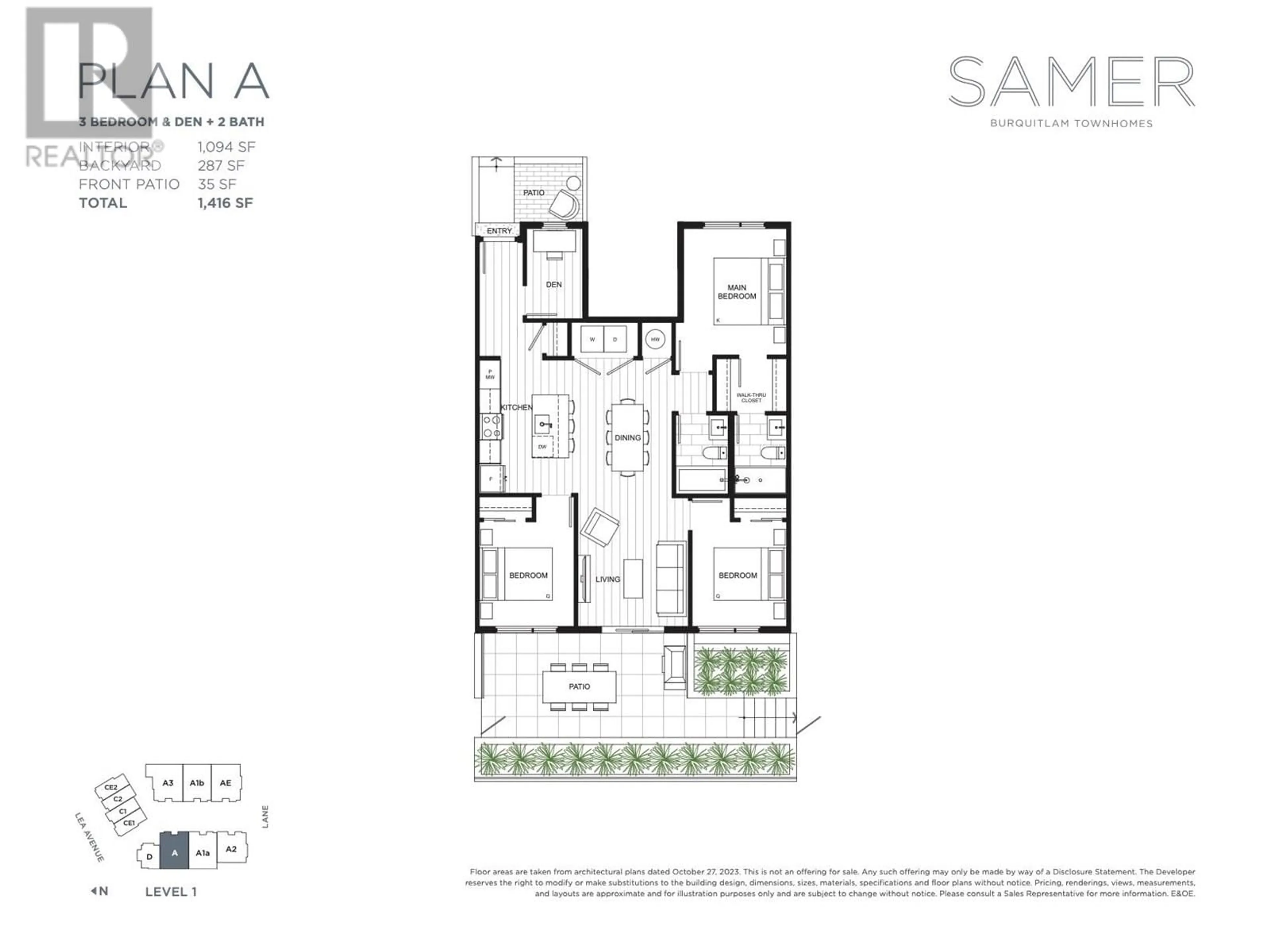 Floor plan for 22 - 728 LEA AVENUE, Coquitlam British Columbia V3J4H5