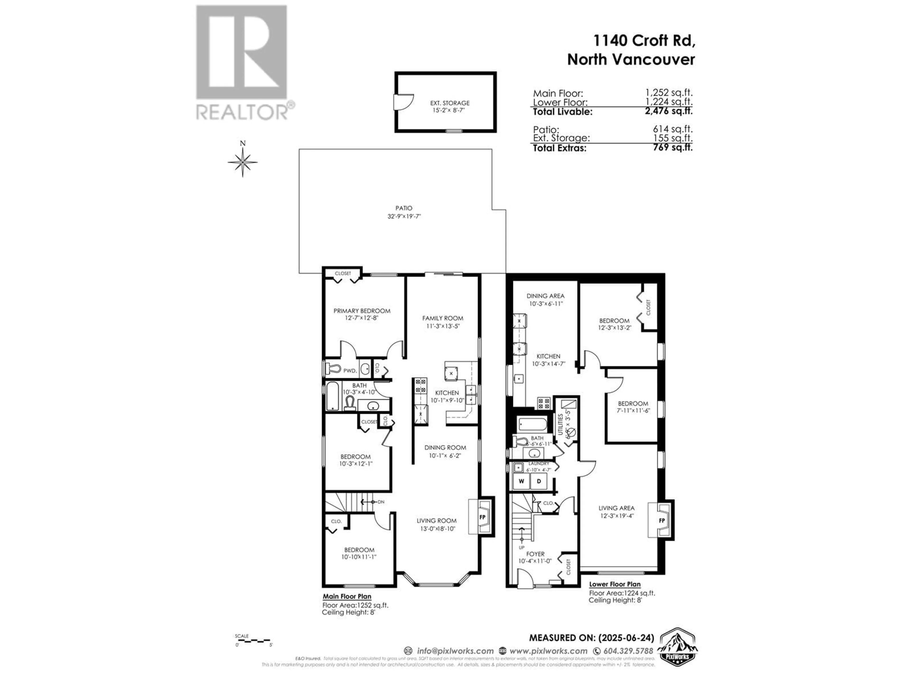 Floor plan for 1140 CROFT ROAD, North Vancouver British Columbia V7K1K1