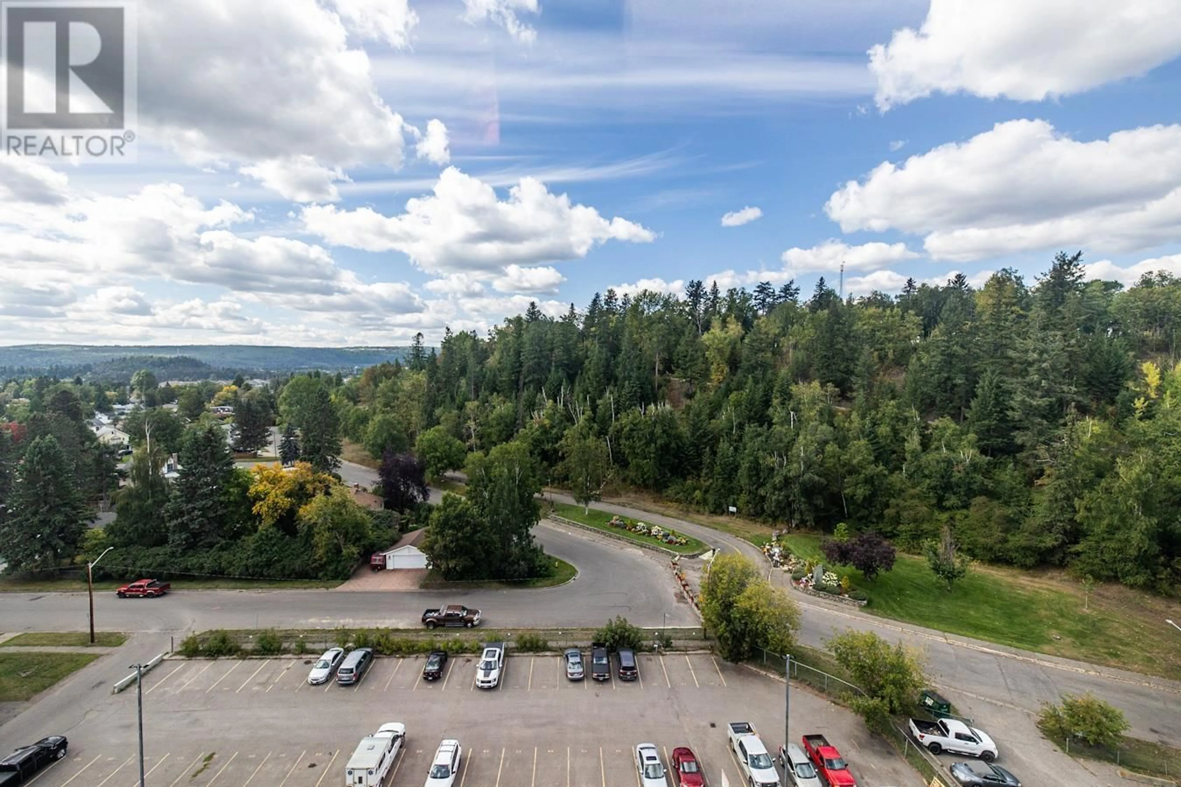 A pic from outside/outdoor area/front of a property/back of a property/a pic from drone, mountain view for 1206 - 1501 QUEENSWAY STREET, Prince George British Columbia V2L1L5