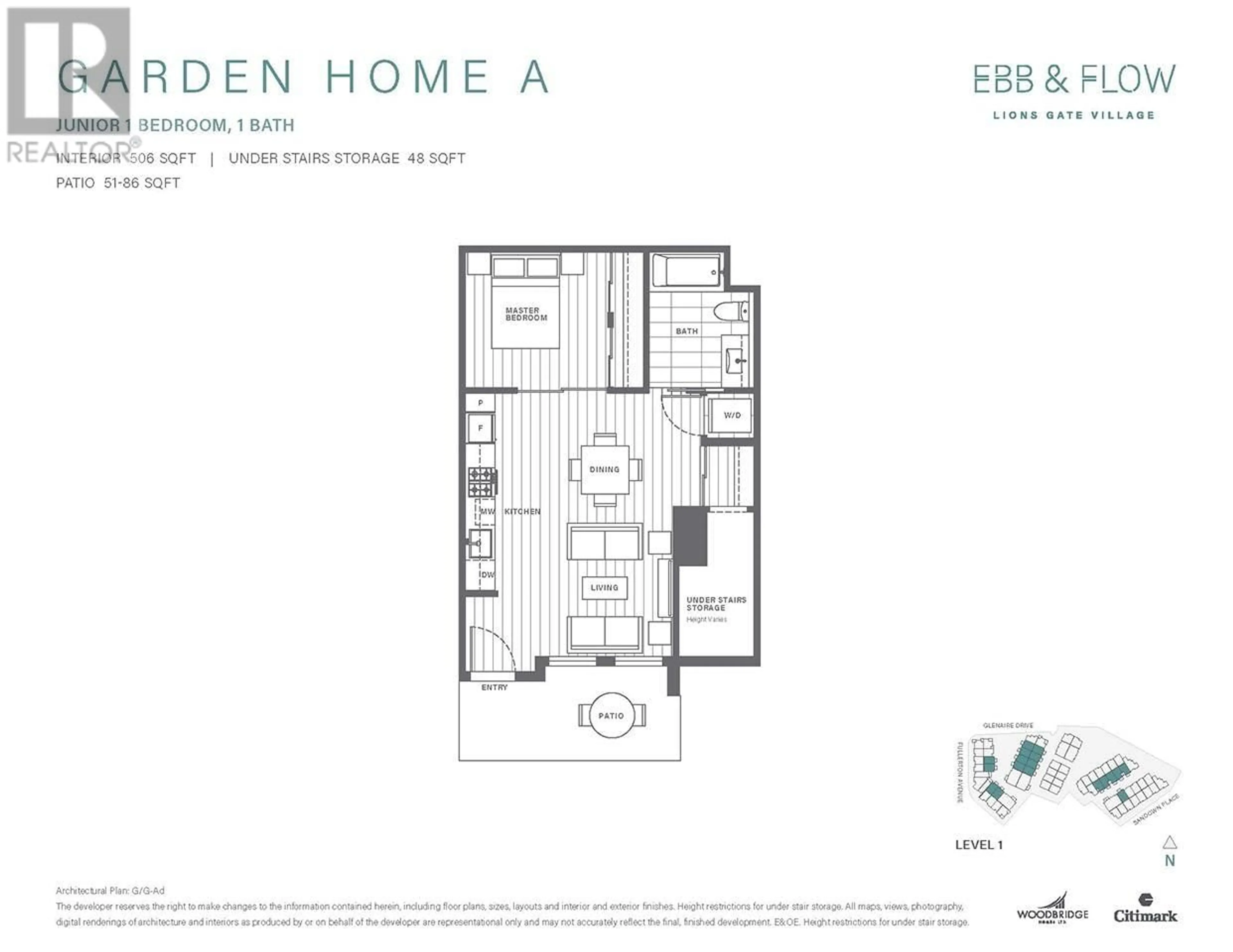 Floor plan for 124 - 2035 GLENAIRE DRIVE, North Vancouver British Columbia V7P1Y2