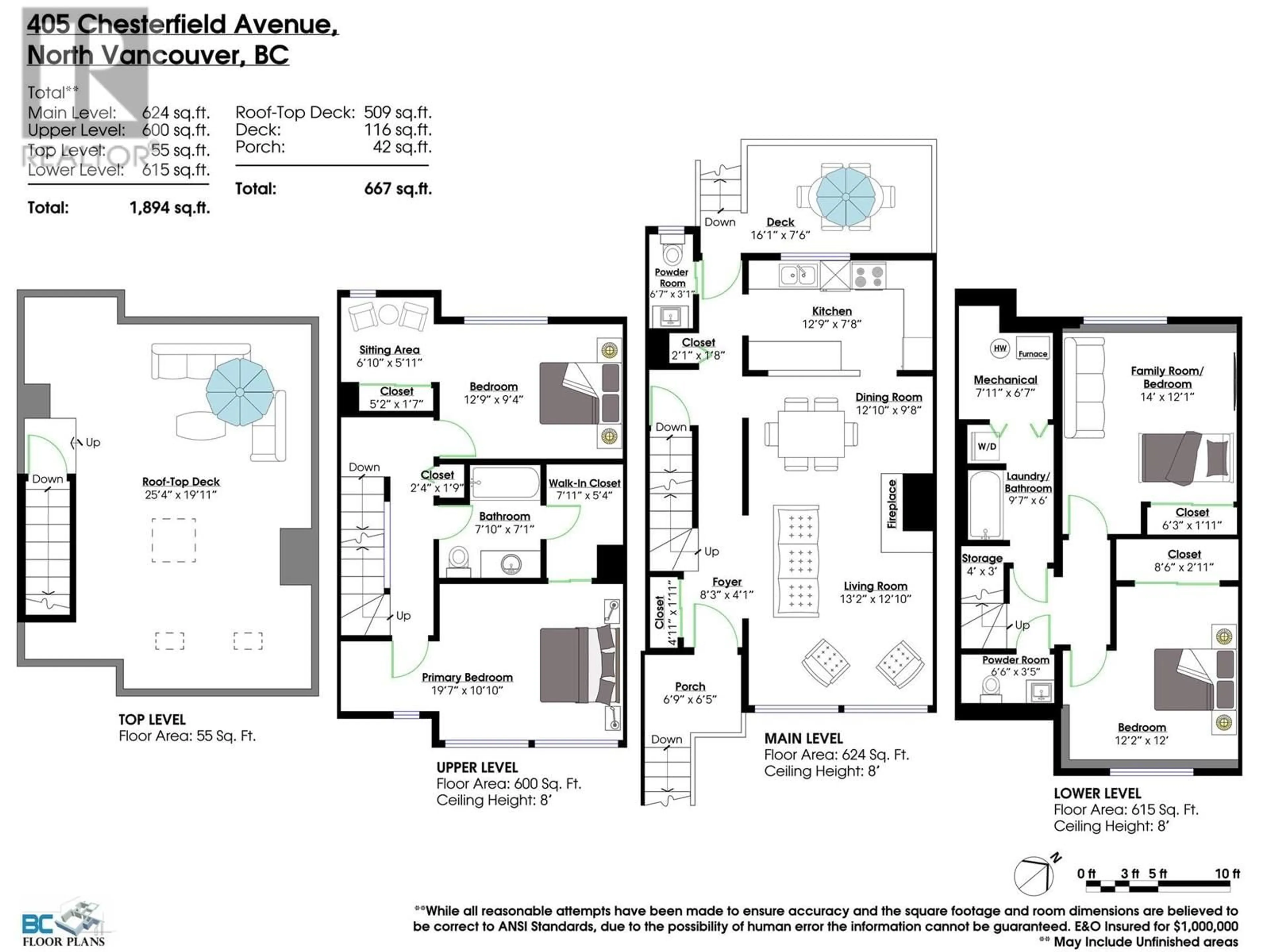 Floor plan for 405 CHESTERFIELD AVENUE, North Vancouver British Columbia V7M2L8