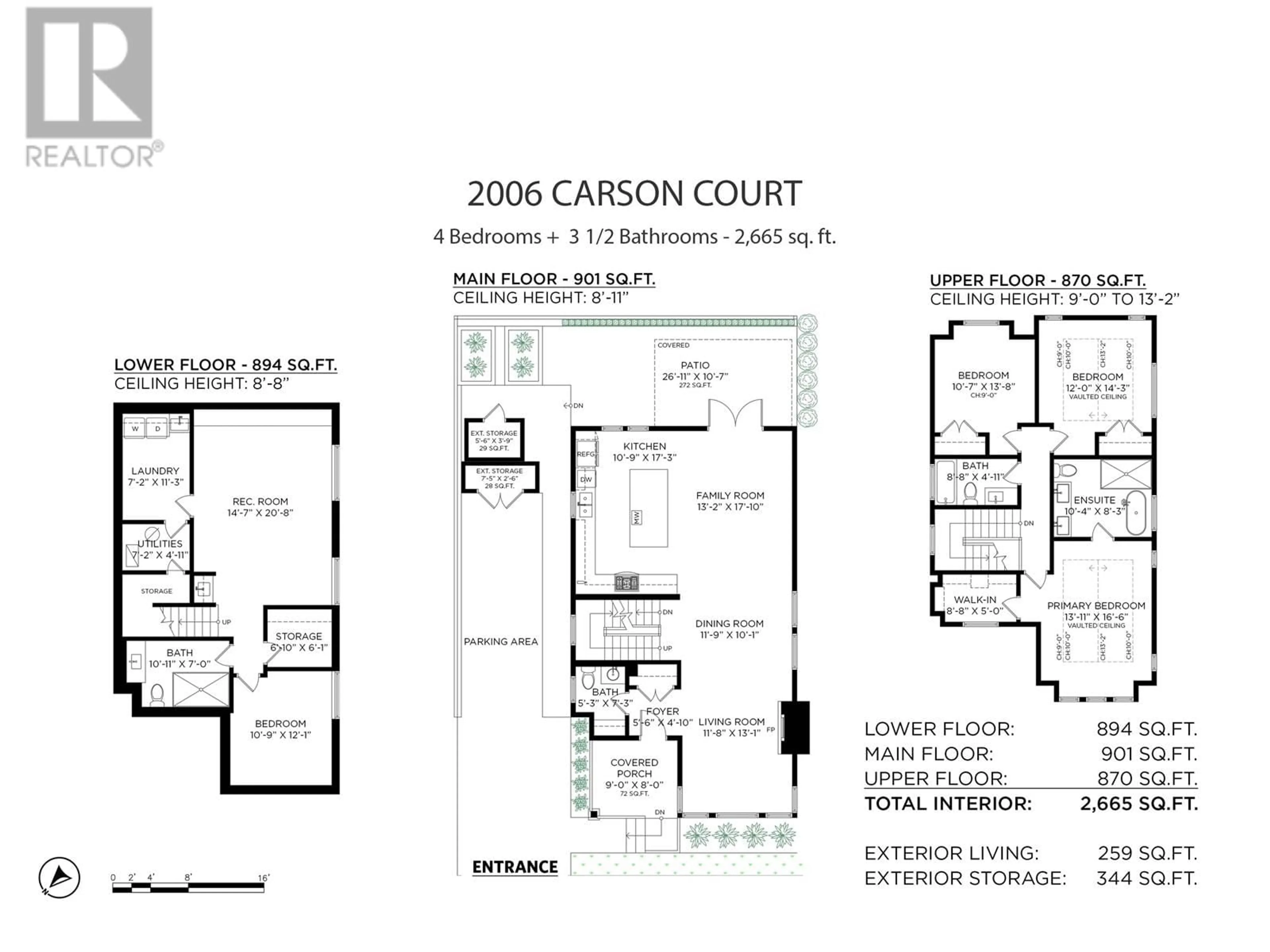 Floor plan for 2006 CARSON COURT, North Vancouver British Columbia V7M0E1