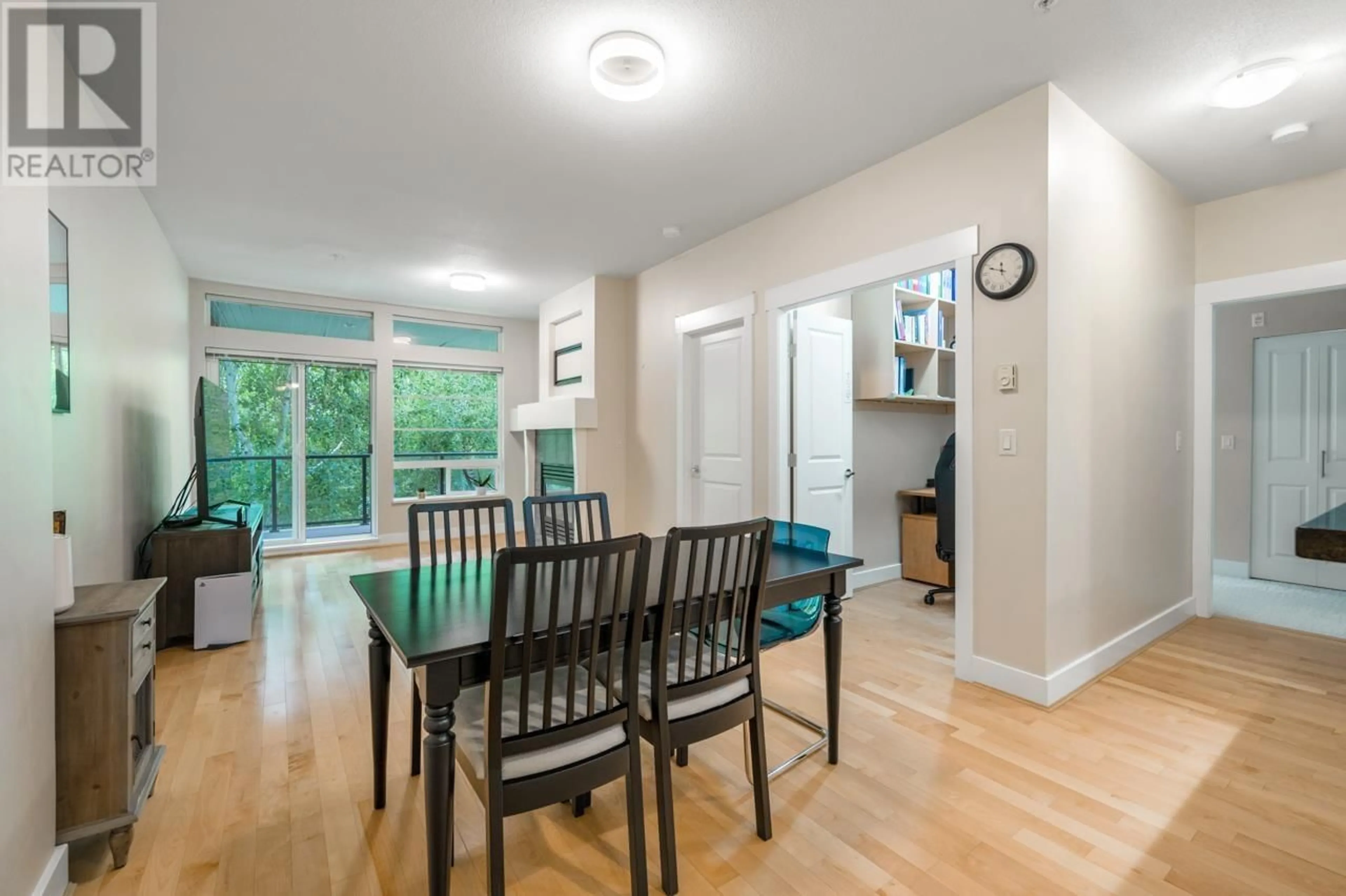 Dining room, wood/laminate floor for 312 - 6328 LARKIN DRIVE, Vancouver British Columbia V6T2K2