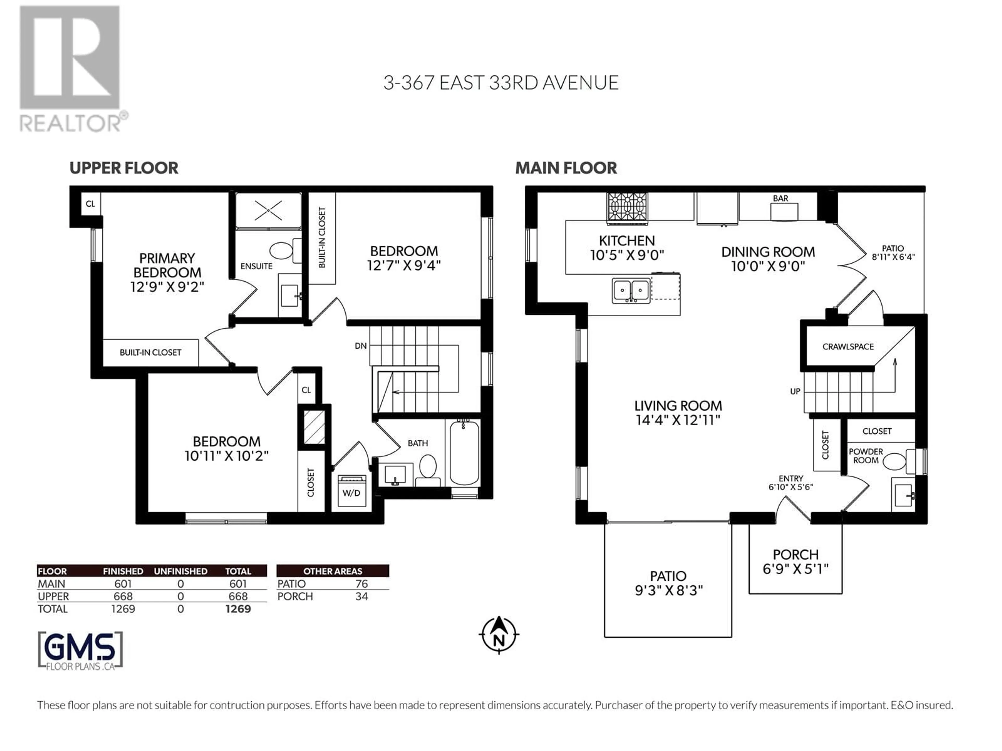 Floor plan for 3 - 367 33RD AVENUE, Vancouver British Columbia V5V2Z8