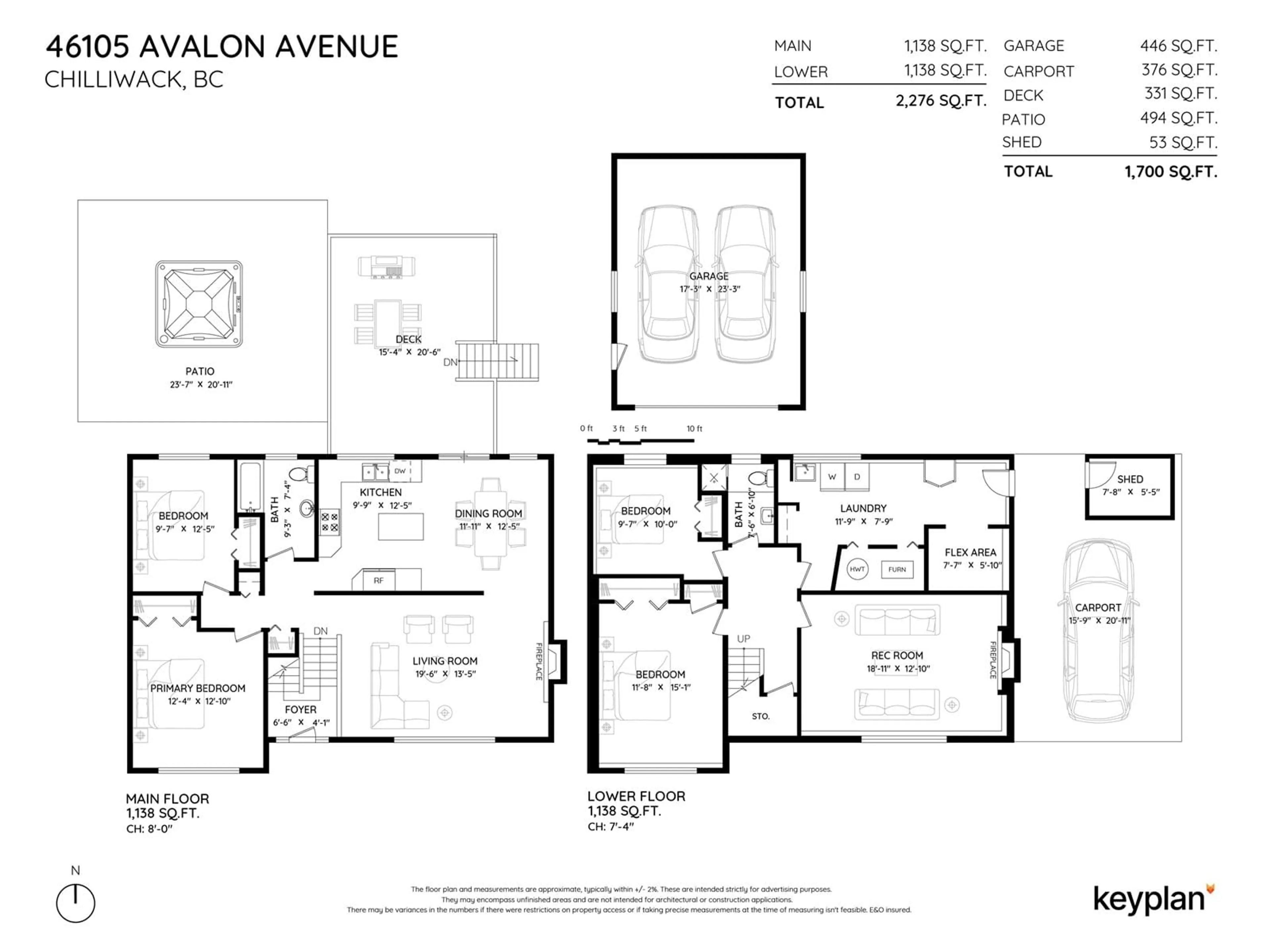 Floor plan for 46105 AVALON AVENUE, Chilliwack British Columbia V2P3P8