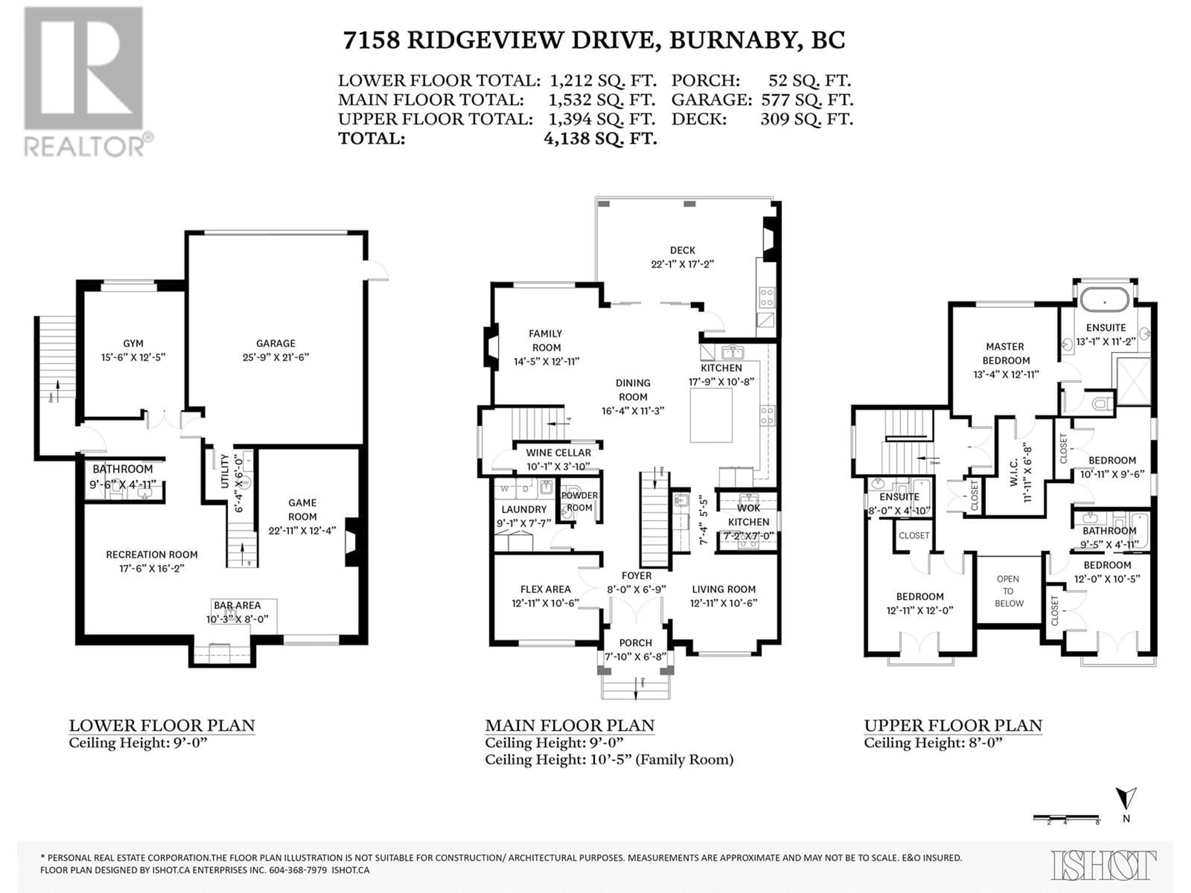 Floor plan for 7158 RIDGEVIEW DRIVE, Burnaby British Columbia V5A4V3