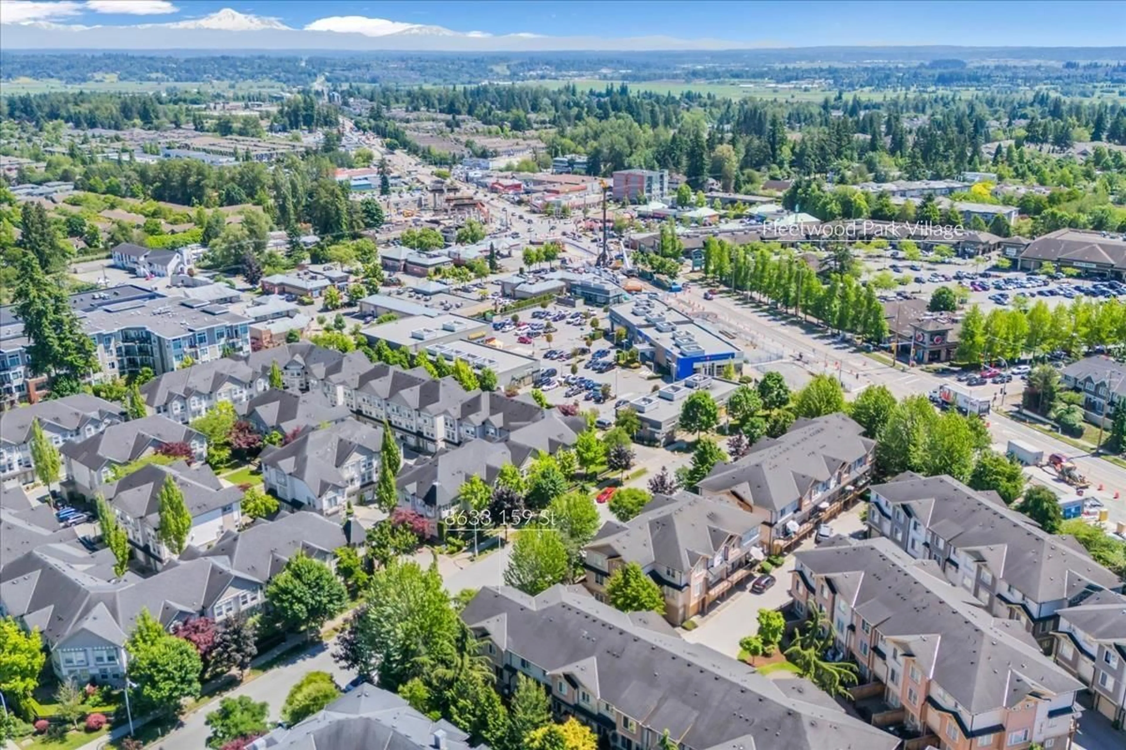 A pic from outside/outdoor area/front of a property/back of a property/a pic from drone, mountain view for 52 - 8633 159, Surrey British Columbia V4N5W1
