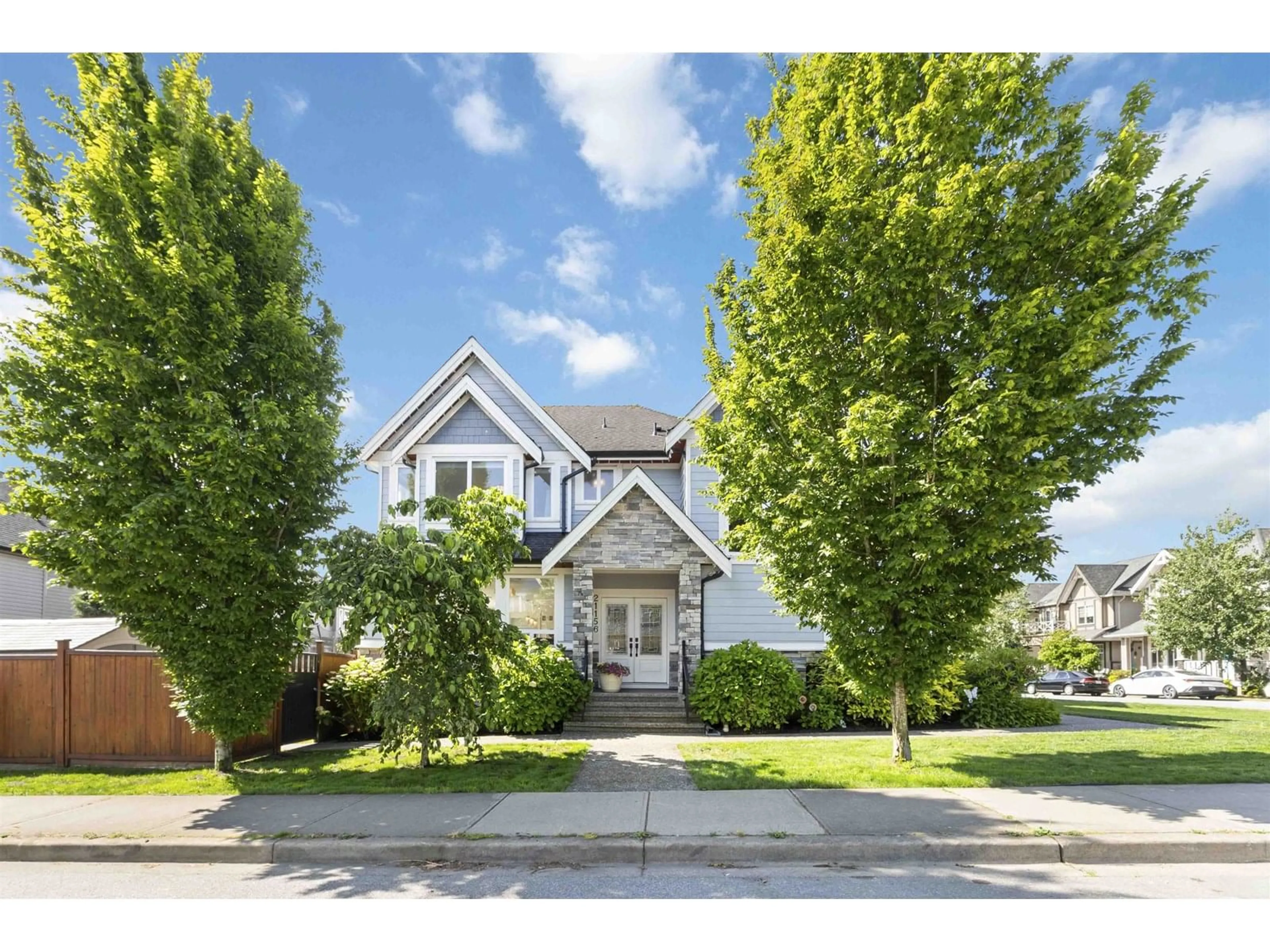 Home with vinyl exterior material, street for 21156 77A, Langley British Columbia V2Y0K7