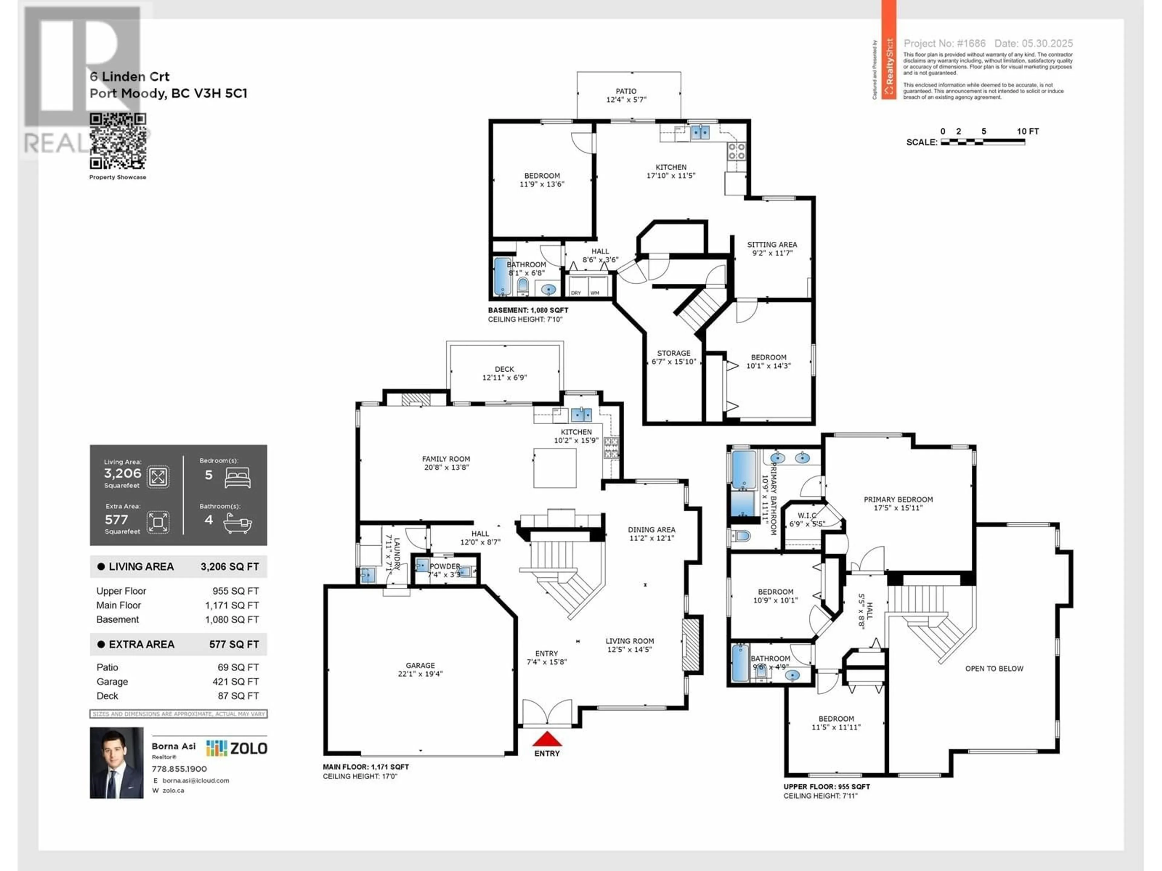 Floor plan for 6 LINDEN STREET, Port Moody British Columbia V3H5C1