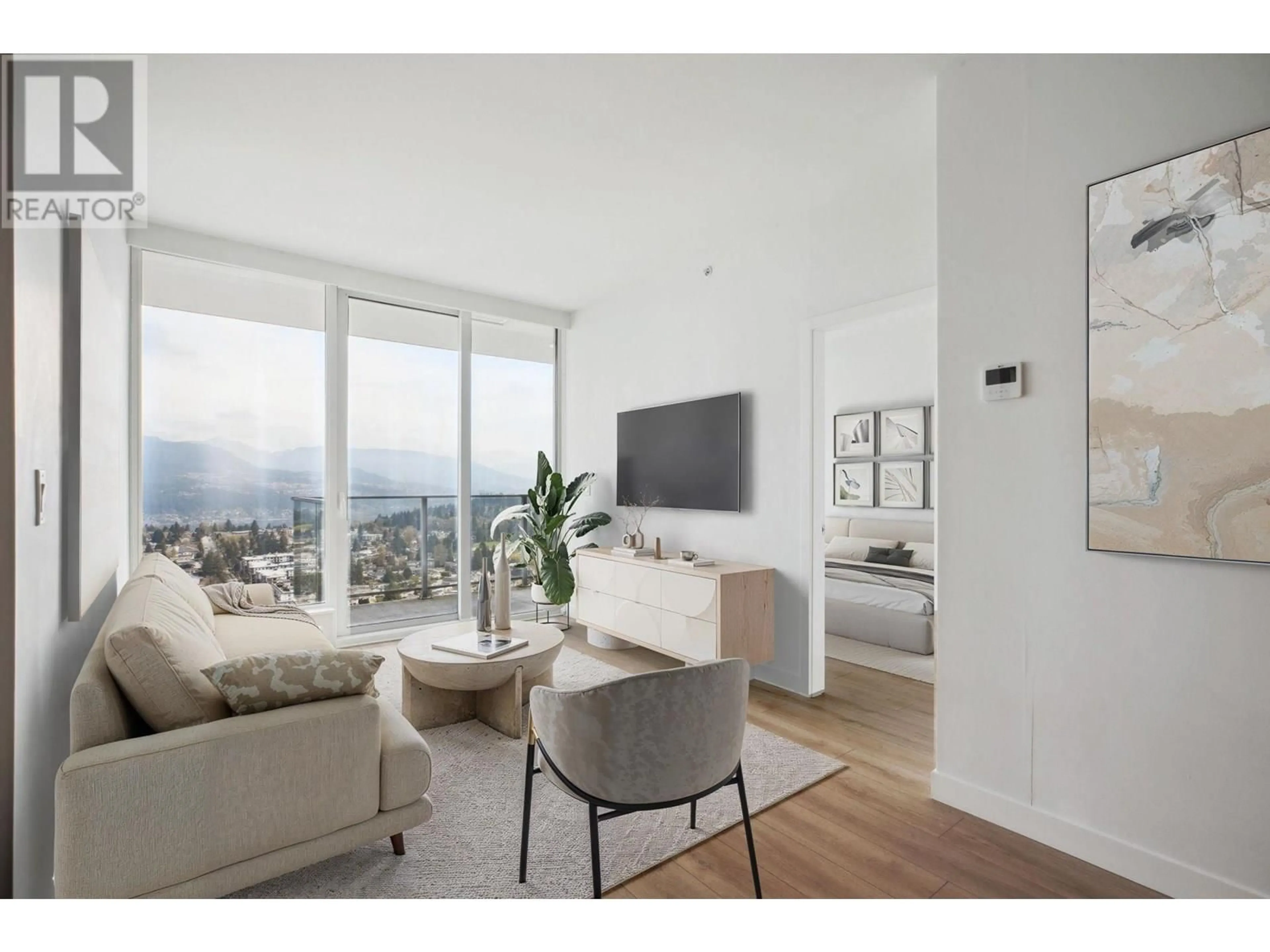Living room with furniture, unknown for 3804 - 567 CLARKE ROAD, Coquitlam British Columbia V3J0K7
