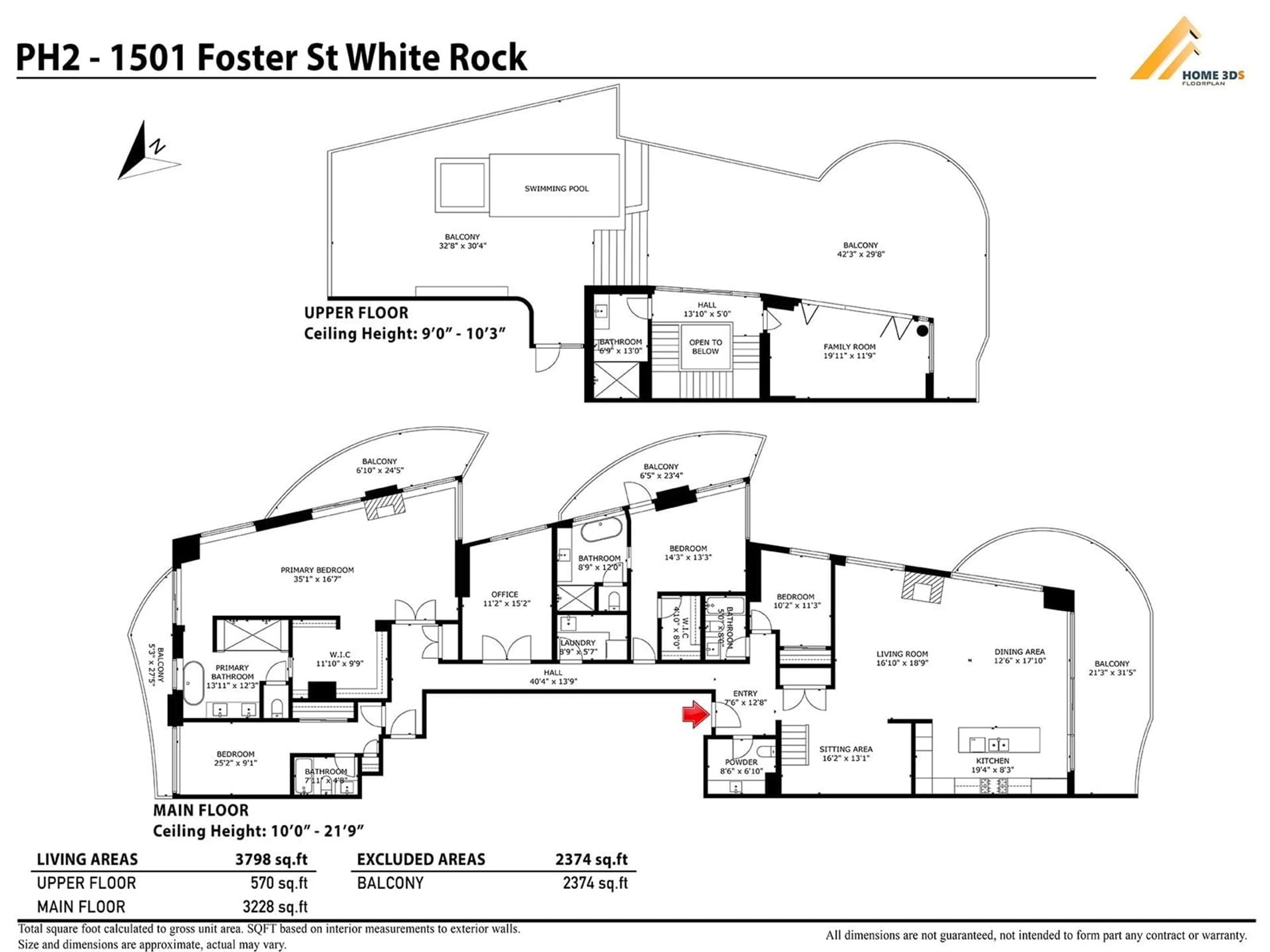 Floor plan for PH 2 - 1501 FOSTER, White Rock British Columbia V4B0C3