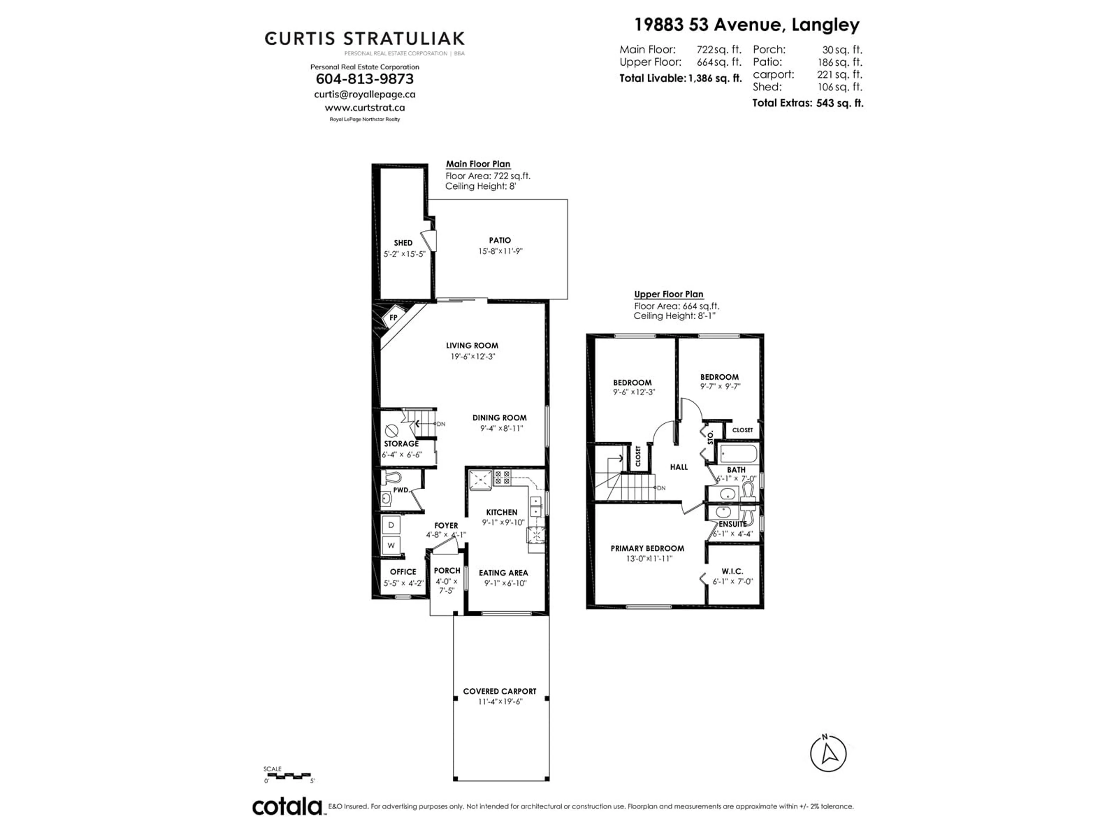Floor plan for 19883 53, Langley British Columbia V3A6W2