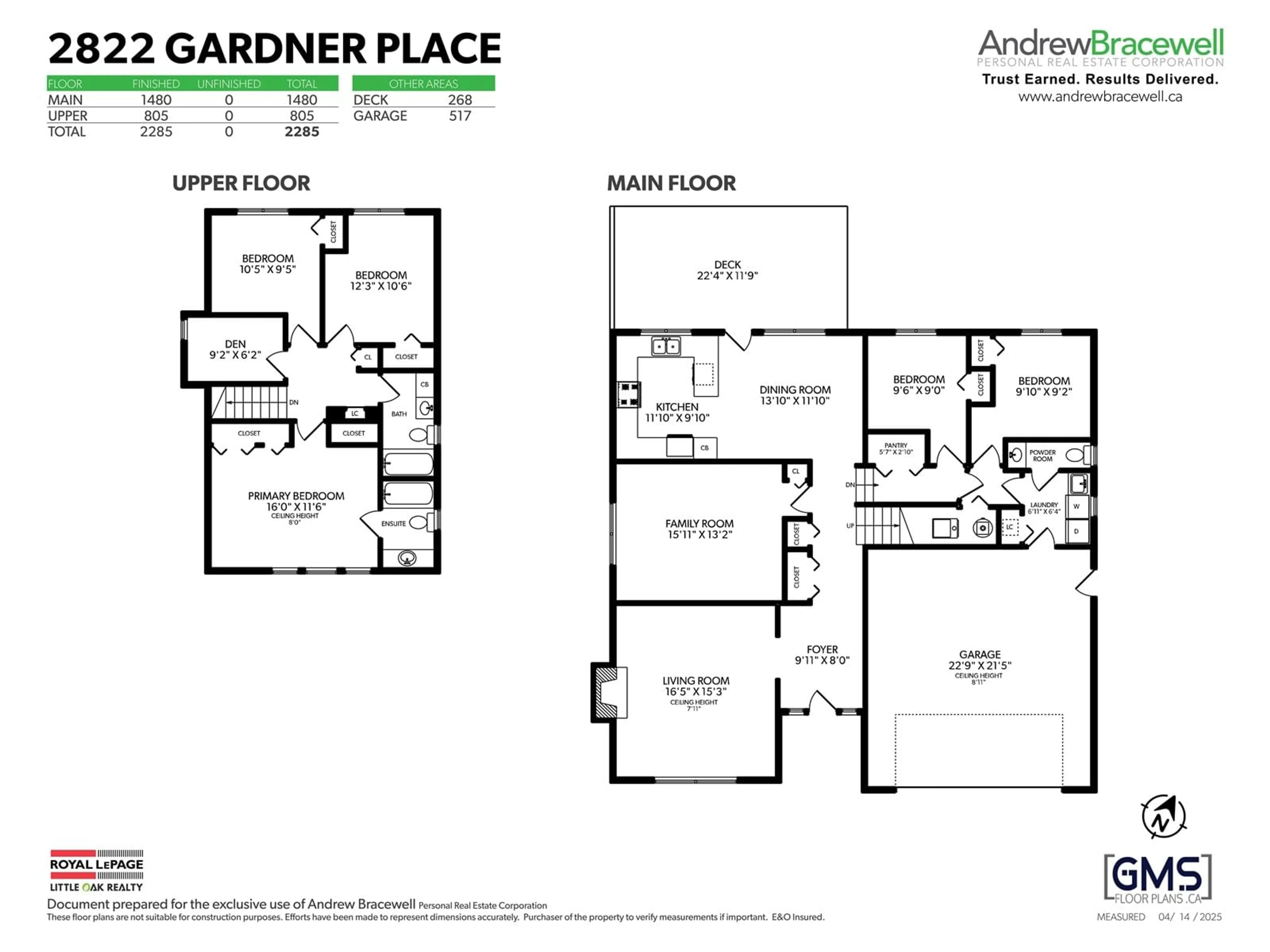 Floor plan for 2822 GARDNER, Abbotsford British Columbia V2T5E1