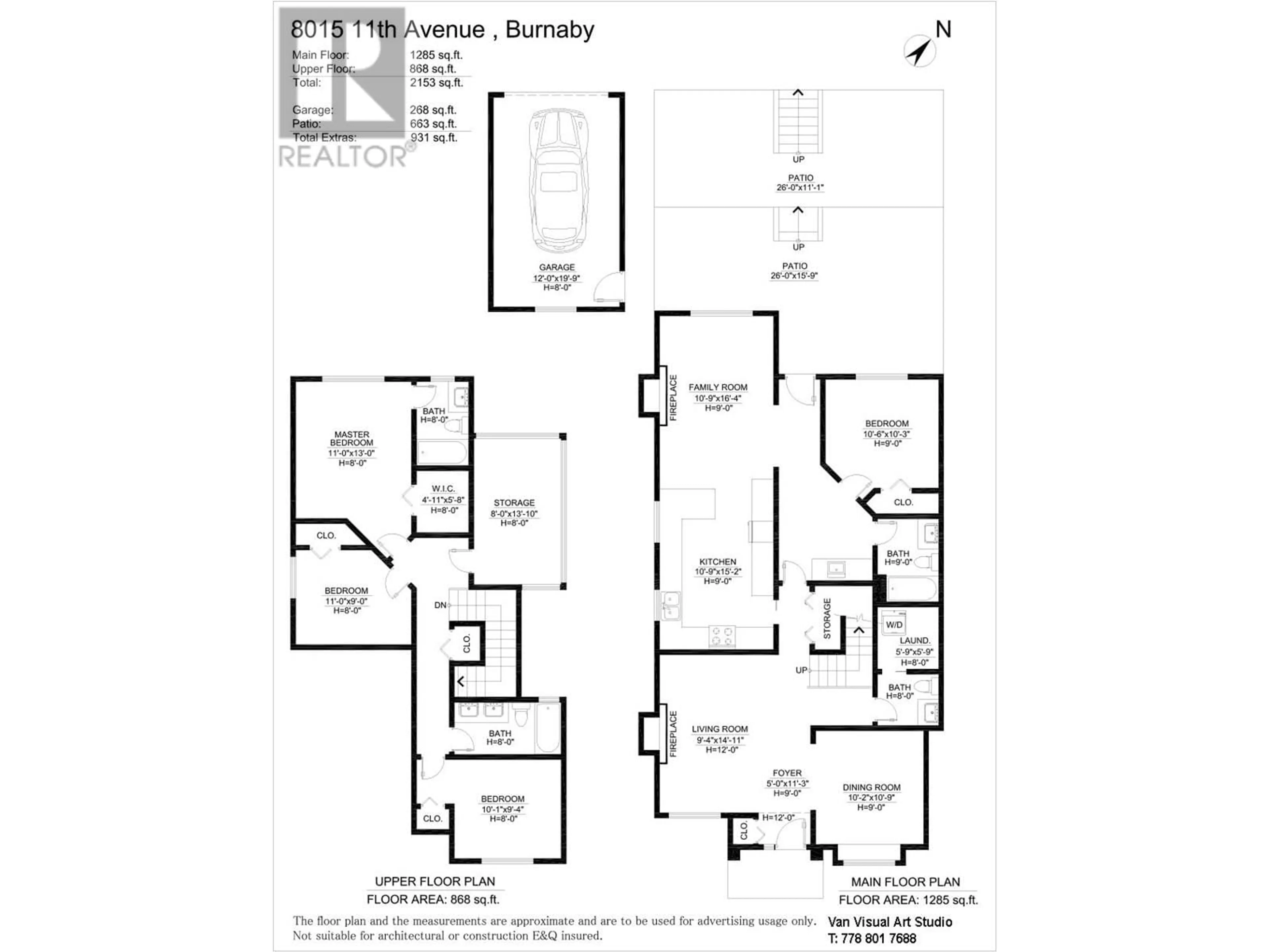 Floor plan for 8015 11TH AVENUE, Burnaby British Columbia V3N2N8