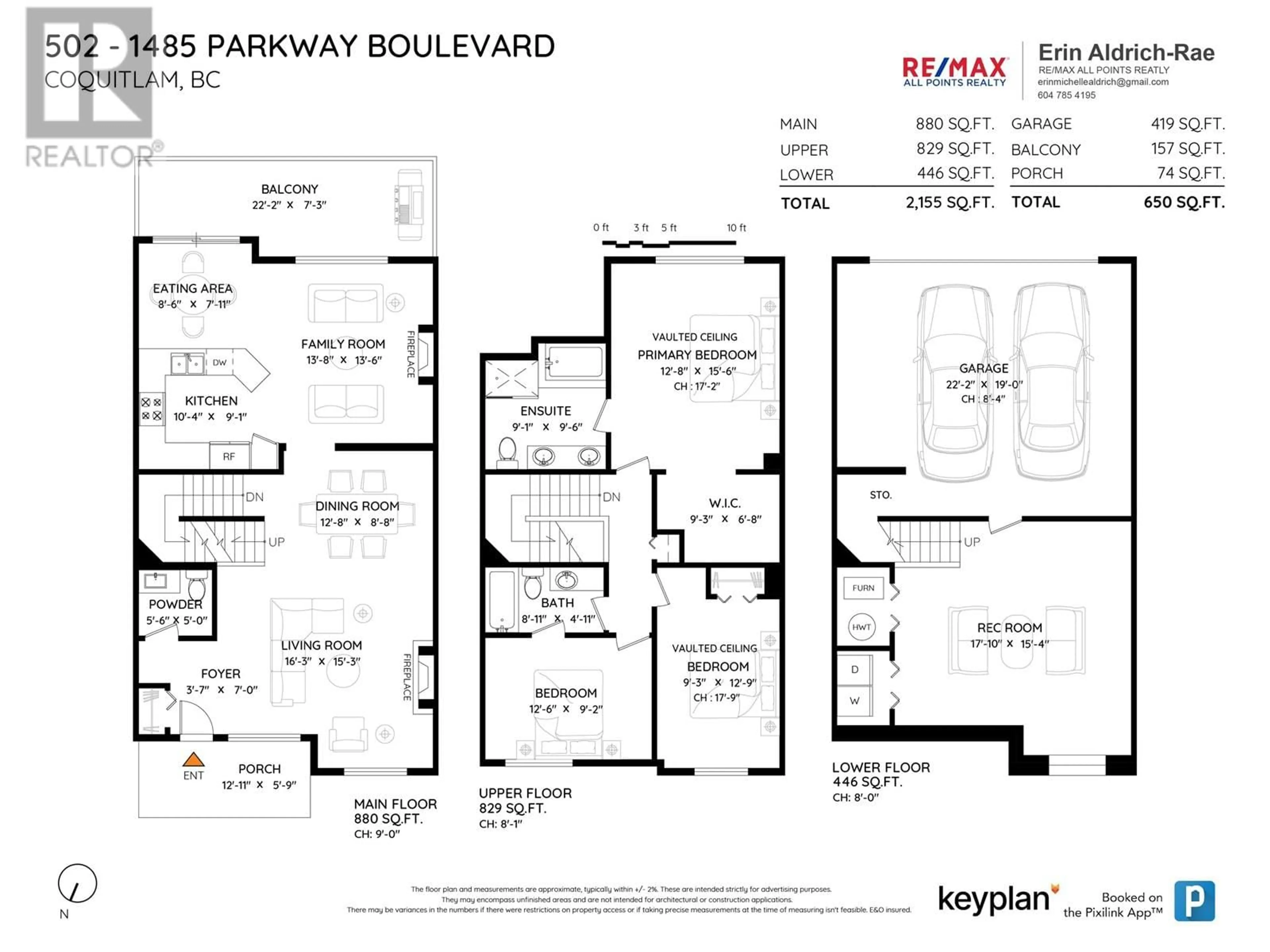 Floor plan for 502 - 1485 PARKWAY BOULEVARD, Coquitlam British Columbia V3E3E6