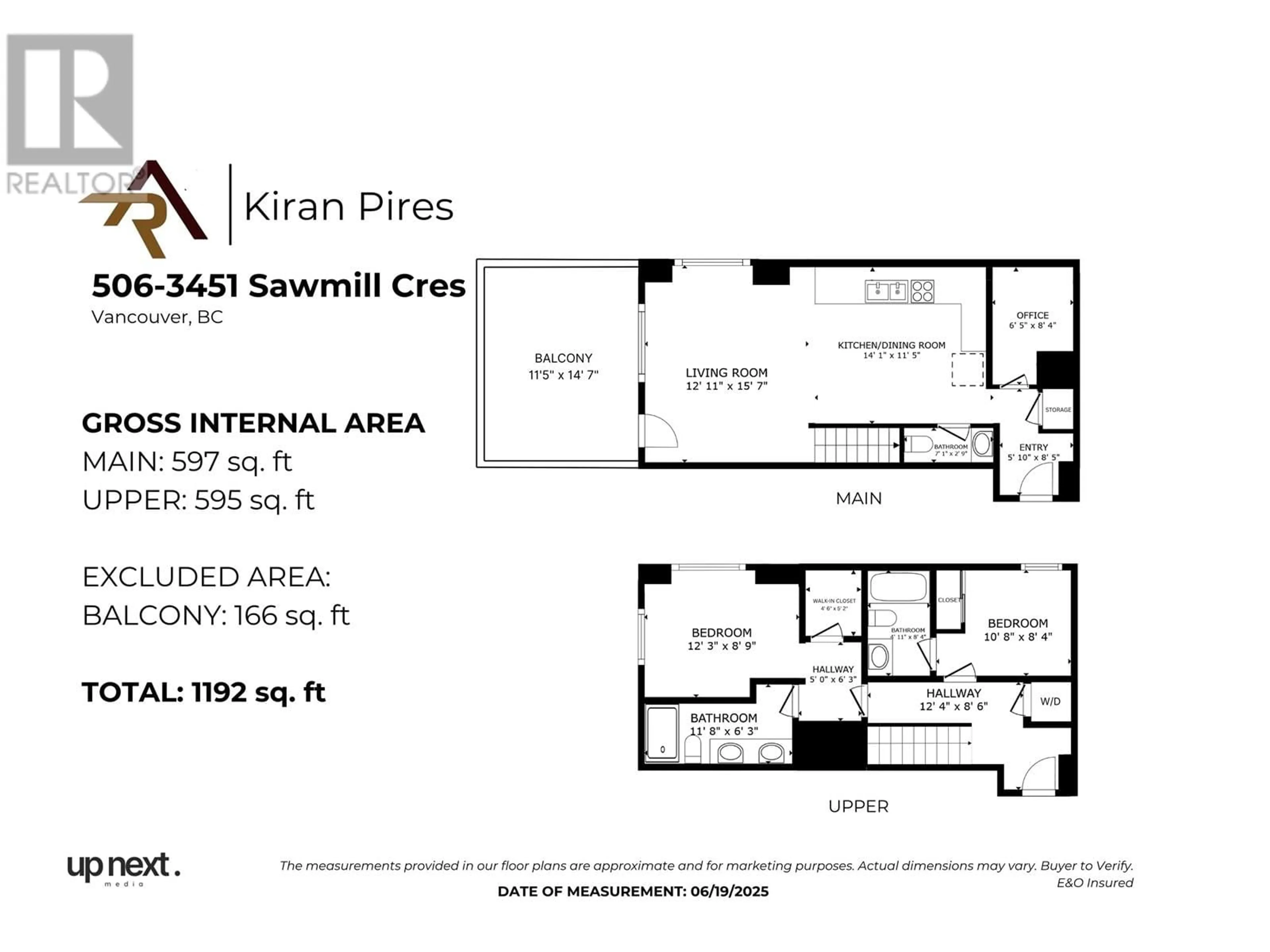 Floor plan for 506 - 3451 SAWMILL CRESCENT, Vancouver British Columbia V5S0H3