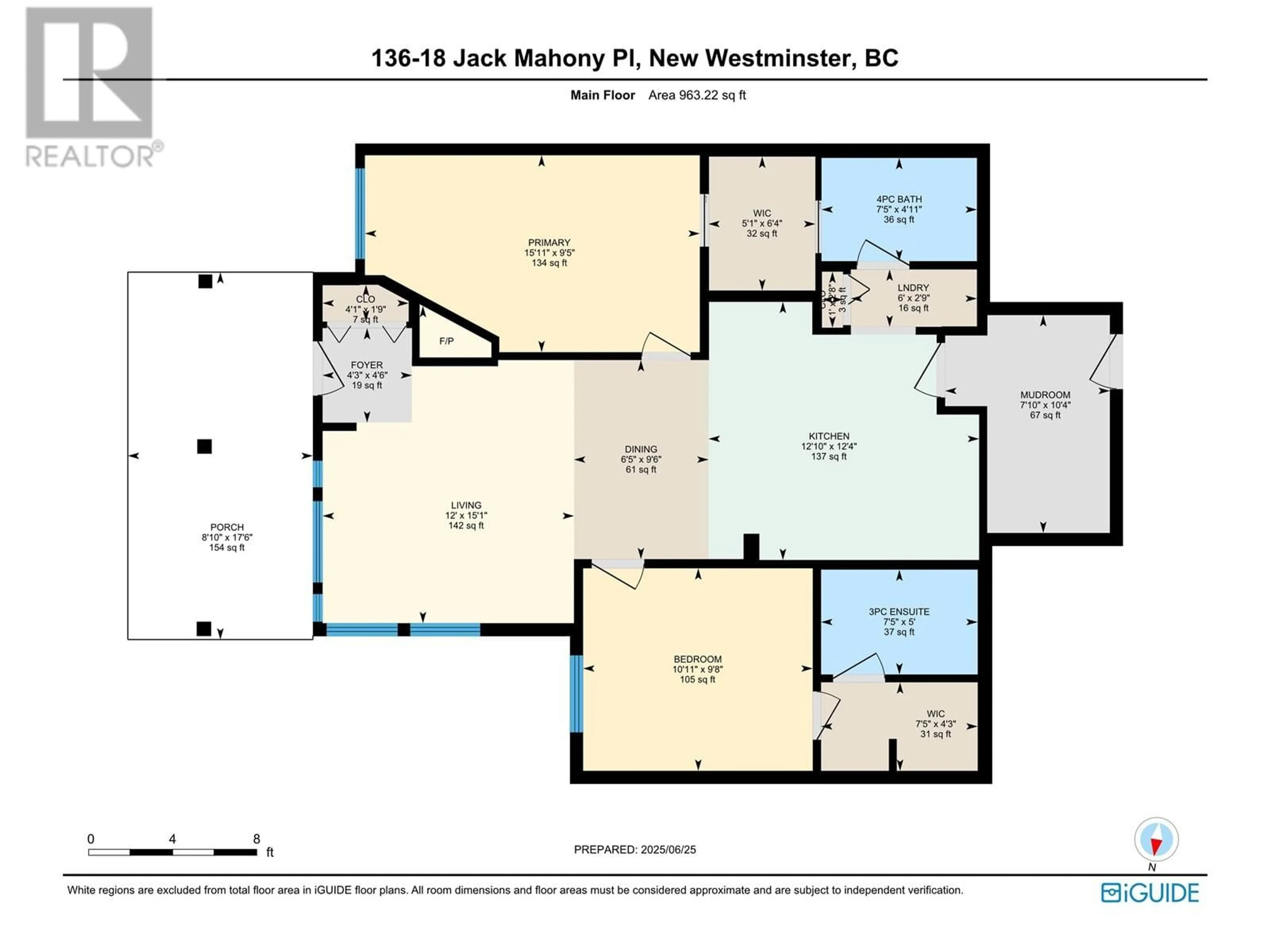 Floor plan for 136 - 18 JACK MAHONY PLACE, New Westminster British Columbia V3L5V8