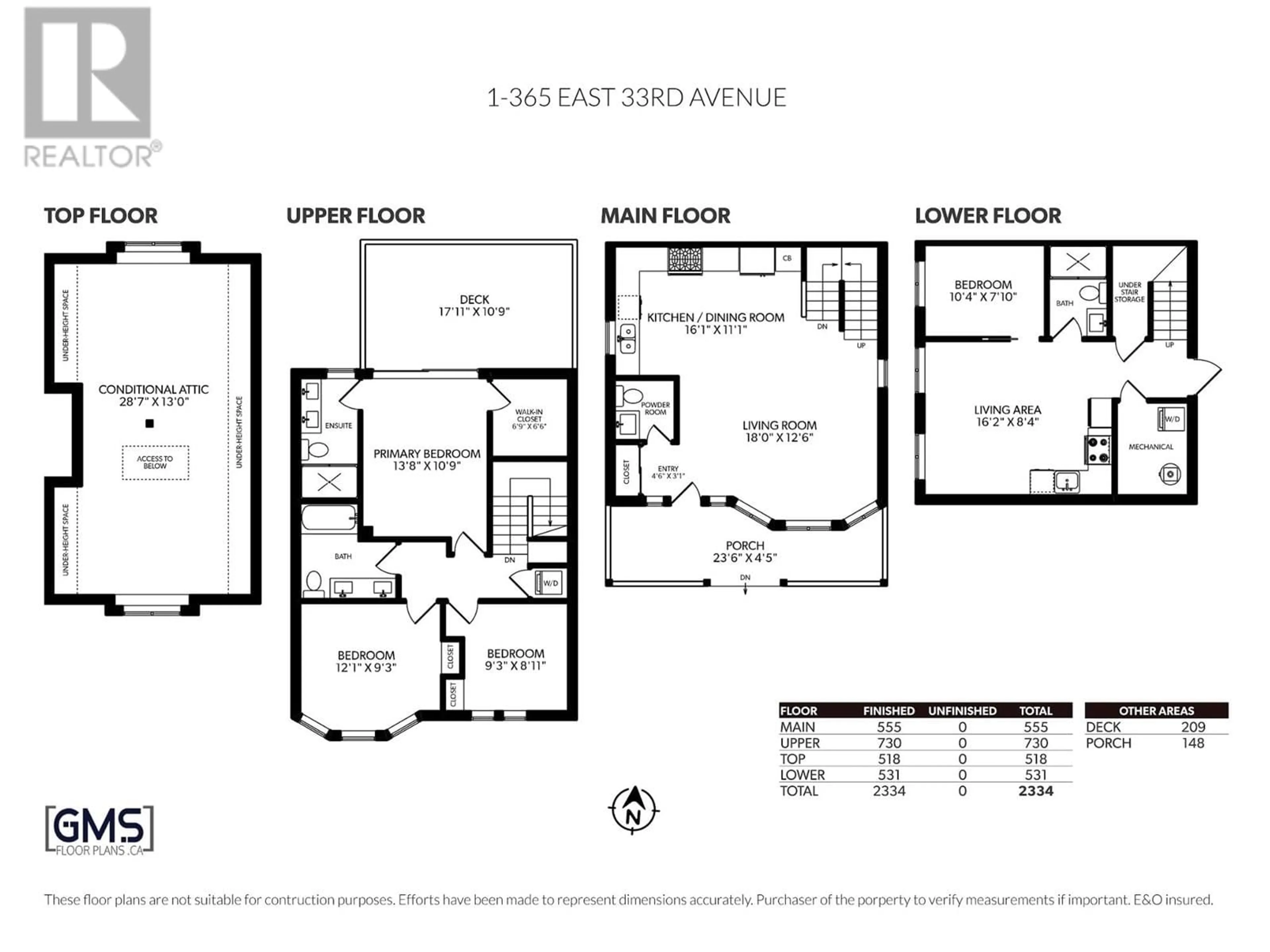 Floor plan for 1 - 365 33RD AVENUE, Vancouver British Columbia V5V2Z8