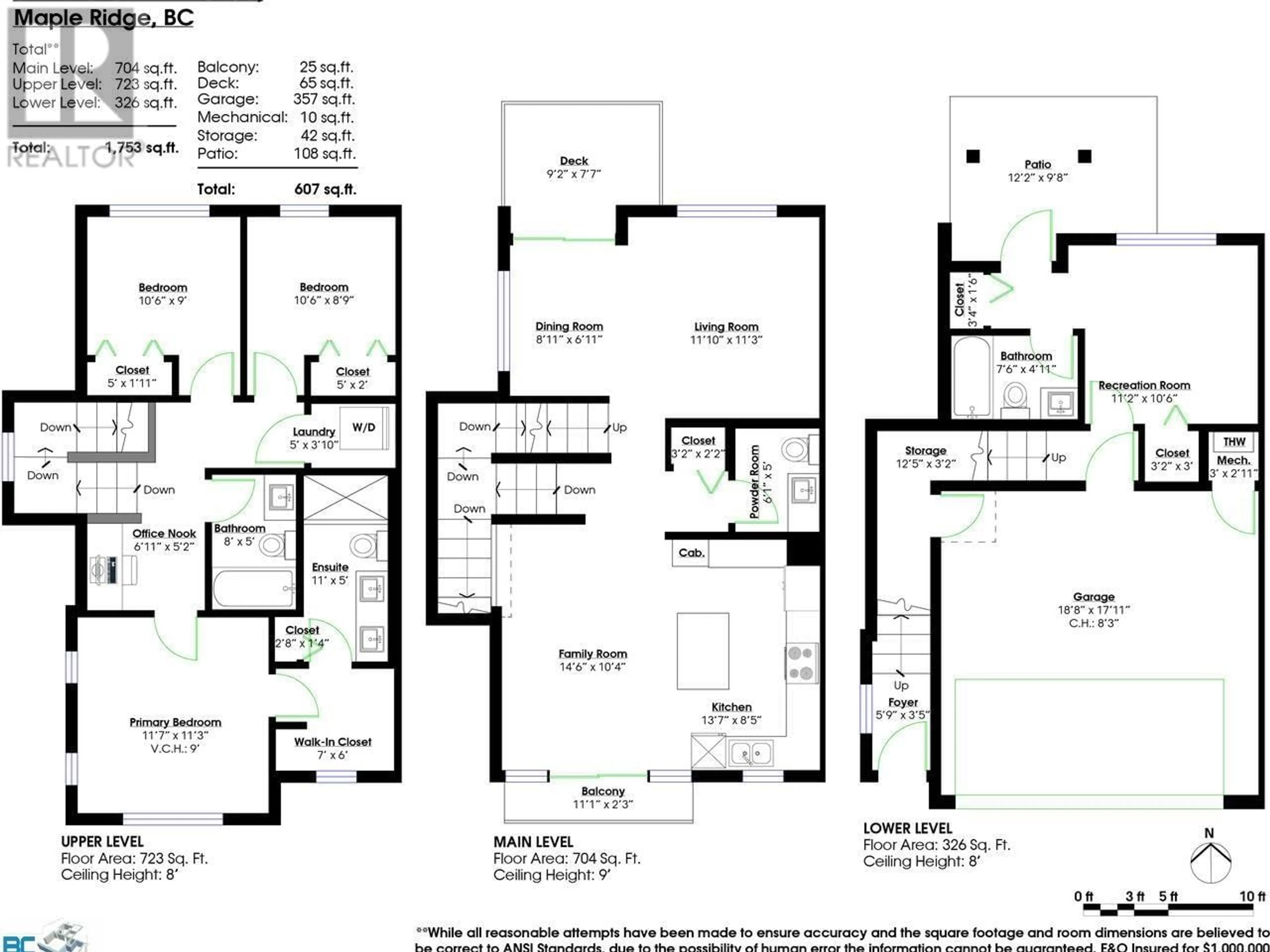 Floor plan for 82 - 24076 112 AVENUE, Maple Ridge British Columbia V2W0K2