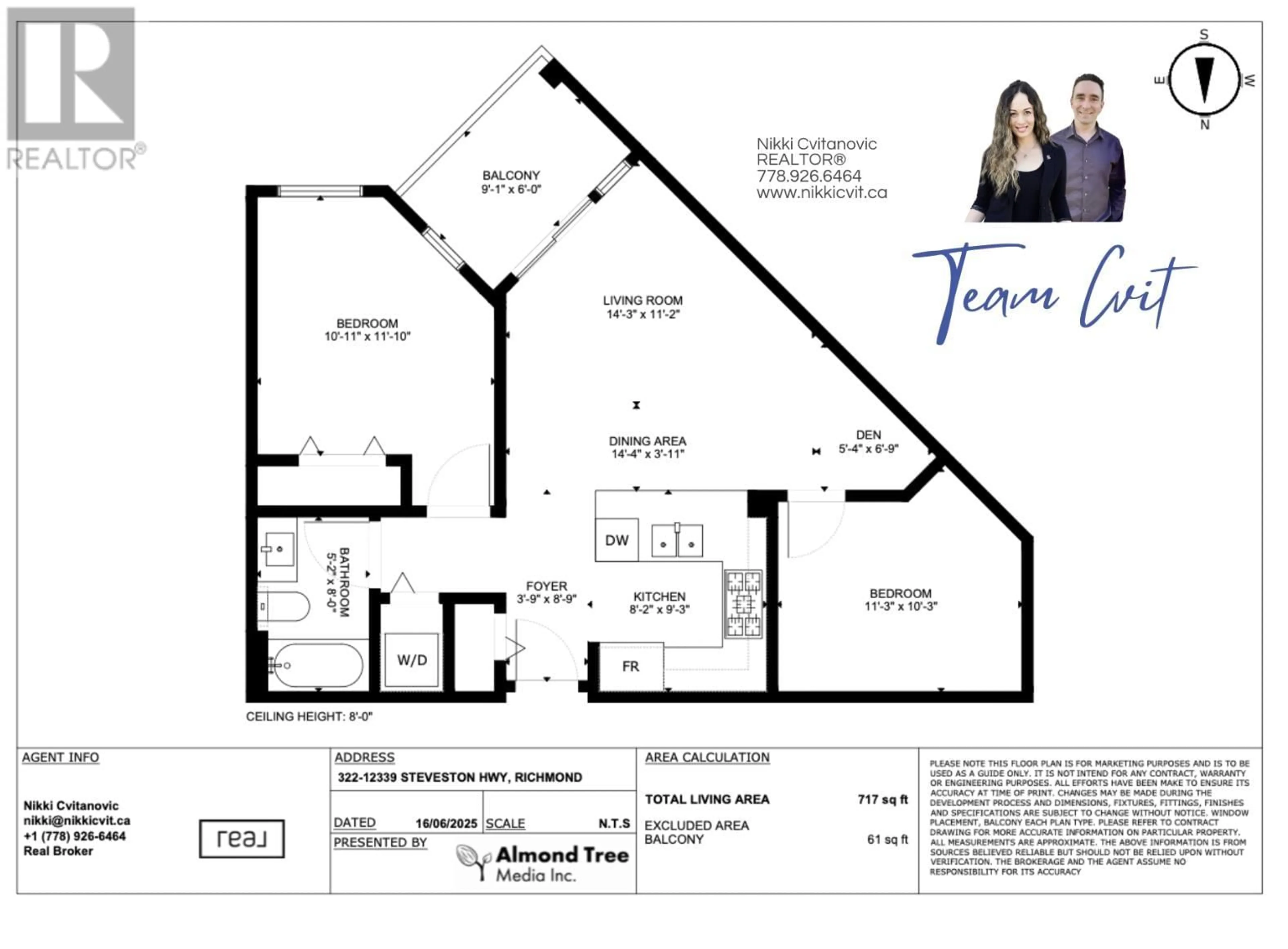 Floor plan for 322 - 12339 STEVESTON HIGHWAY, Richmond British Columbia V6W0B4