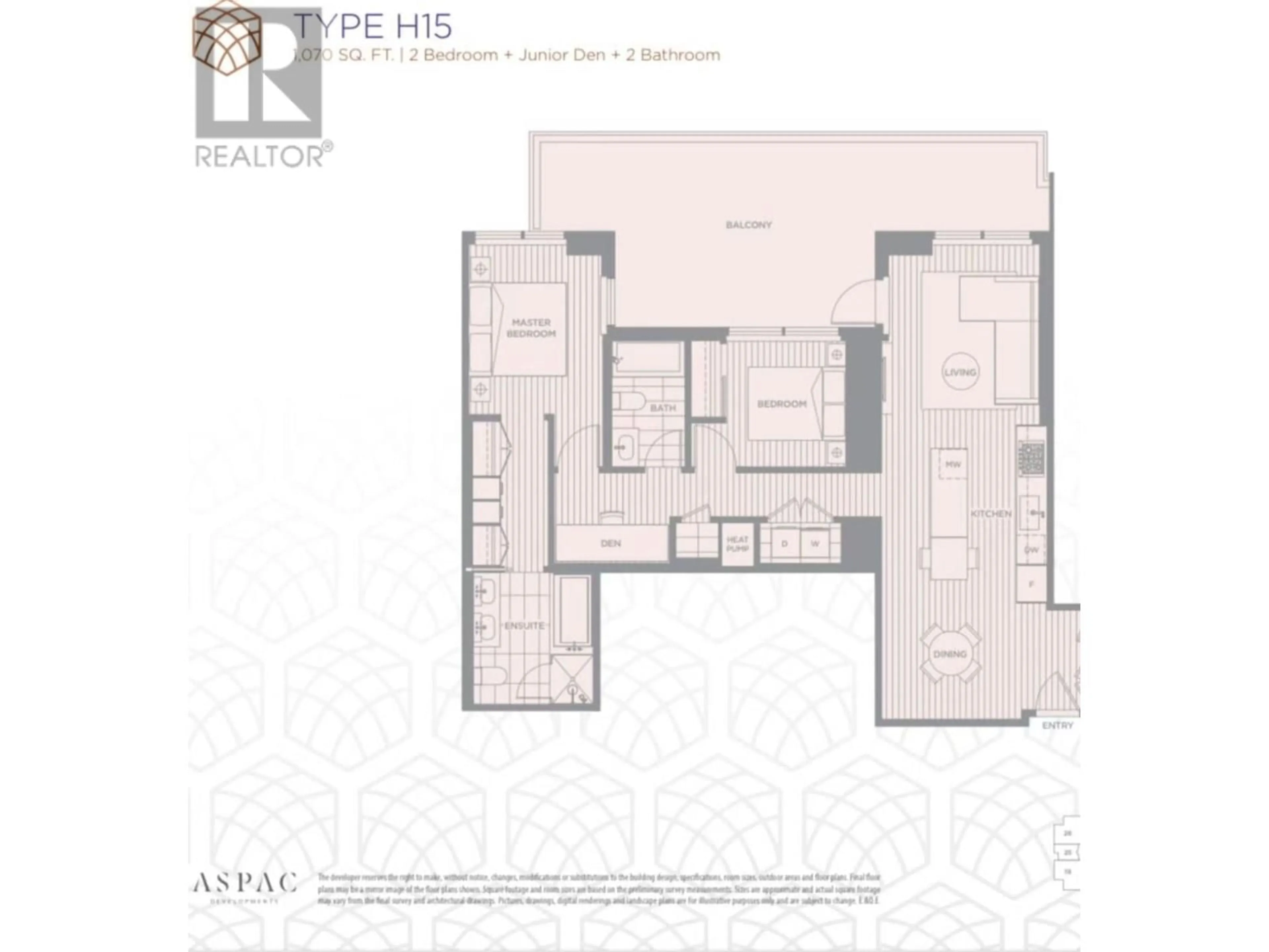 Floor plan for 703 - 6833 PEARSON WAY, Richmond British Columbia V7C0E8