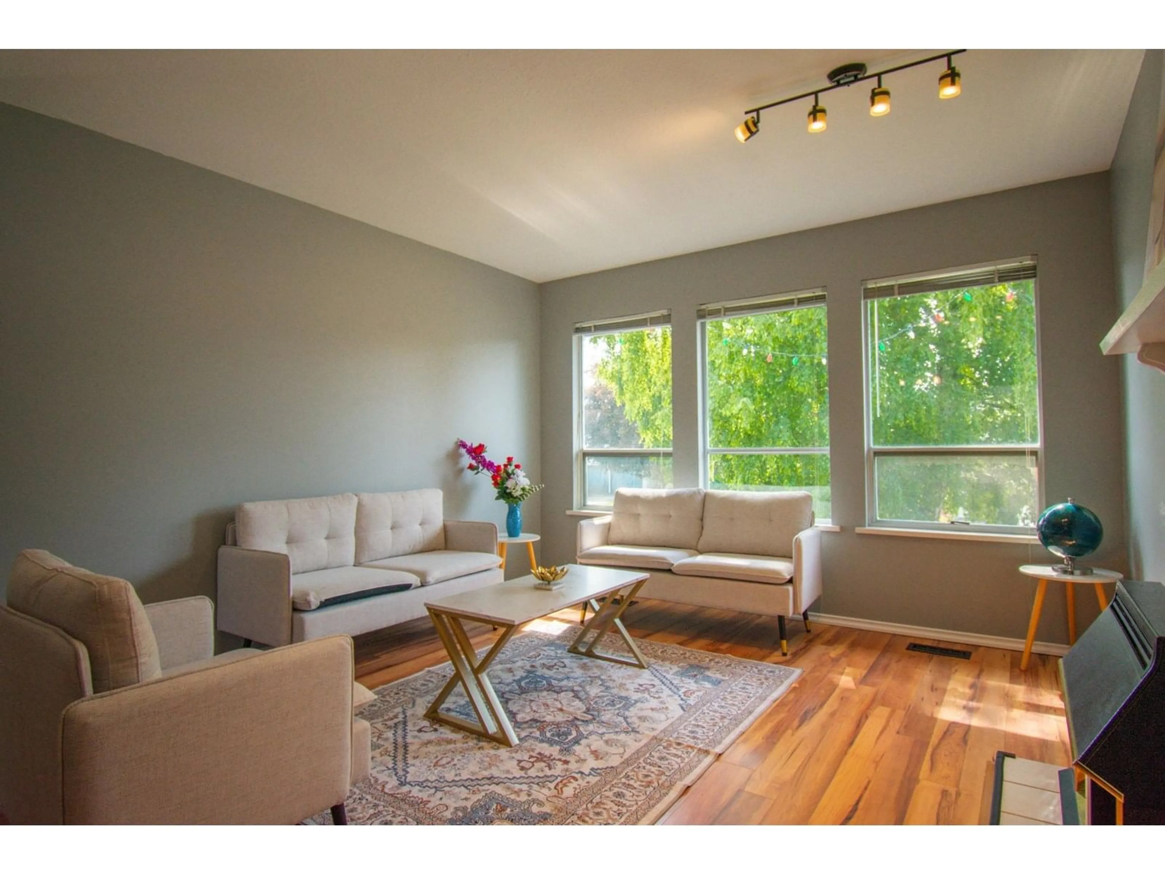 Living room with furniture, wood/laminate floor for 2724 272B, Langley British Columbia V4W3K1