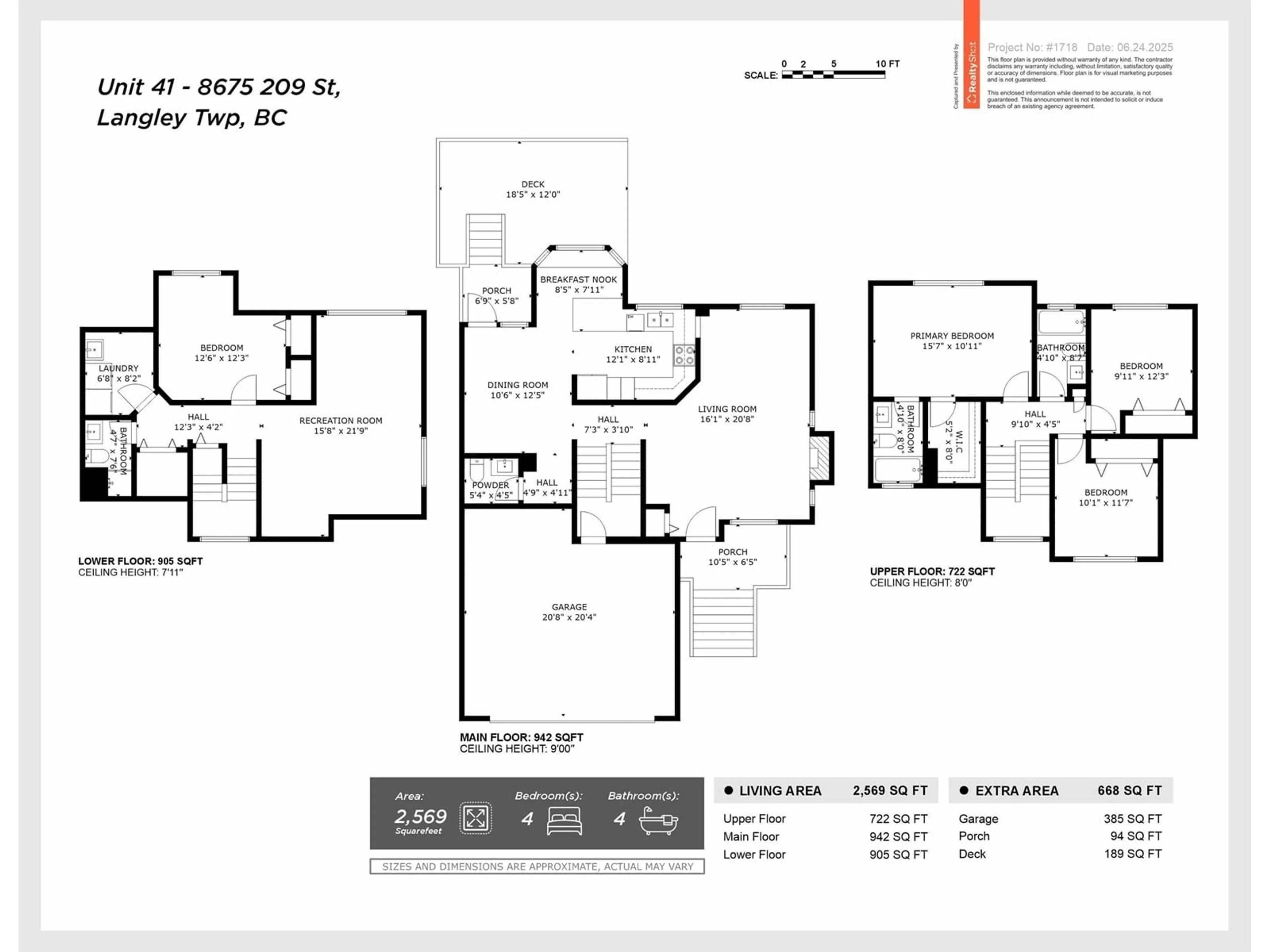 Floor plan for 41 - 8675 209, Langley British Columbia V1M3W6