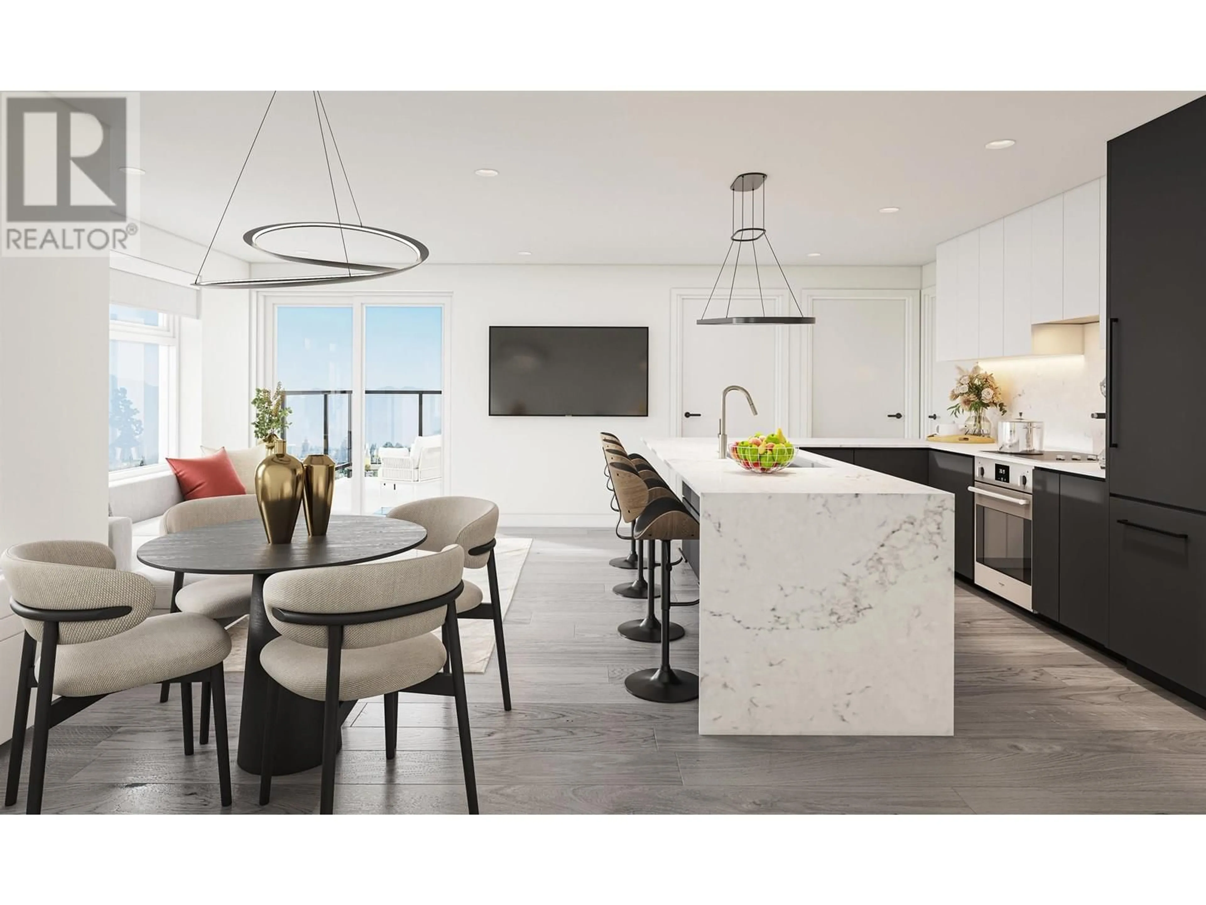 Contemporary kitchen, ceramic/tile floor for 205 - 2670 GARDEN DRIVE, Vancouver British Columbia V5N4X7