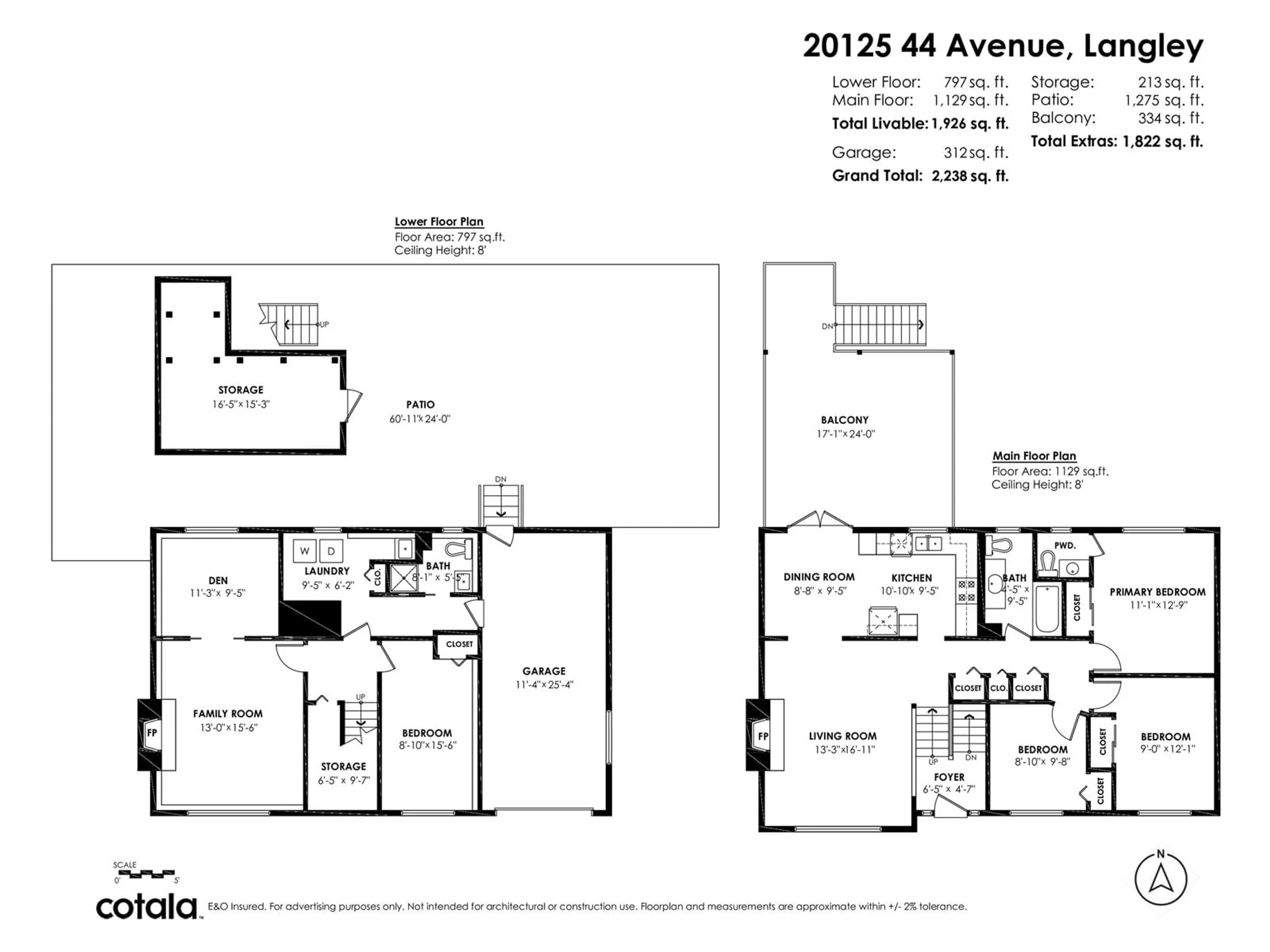 Floor plan for 20125 44, Langley British Columbia V3L6A8