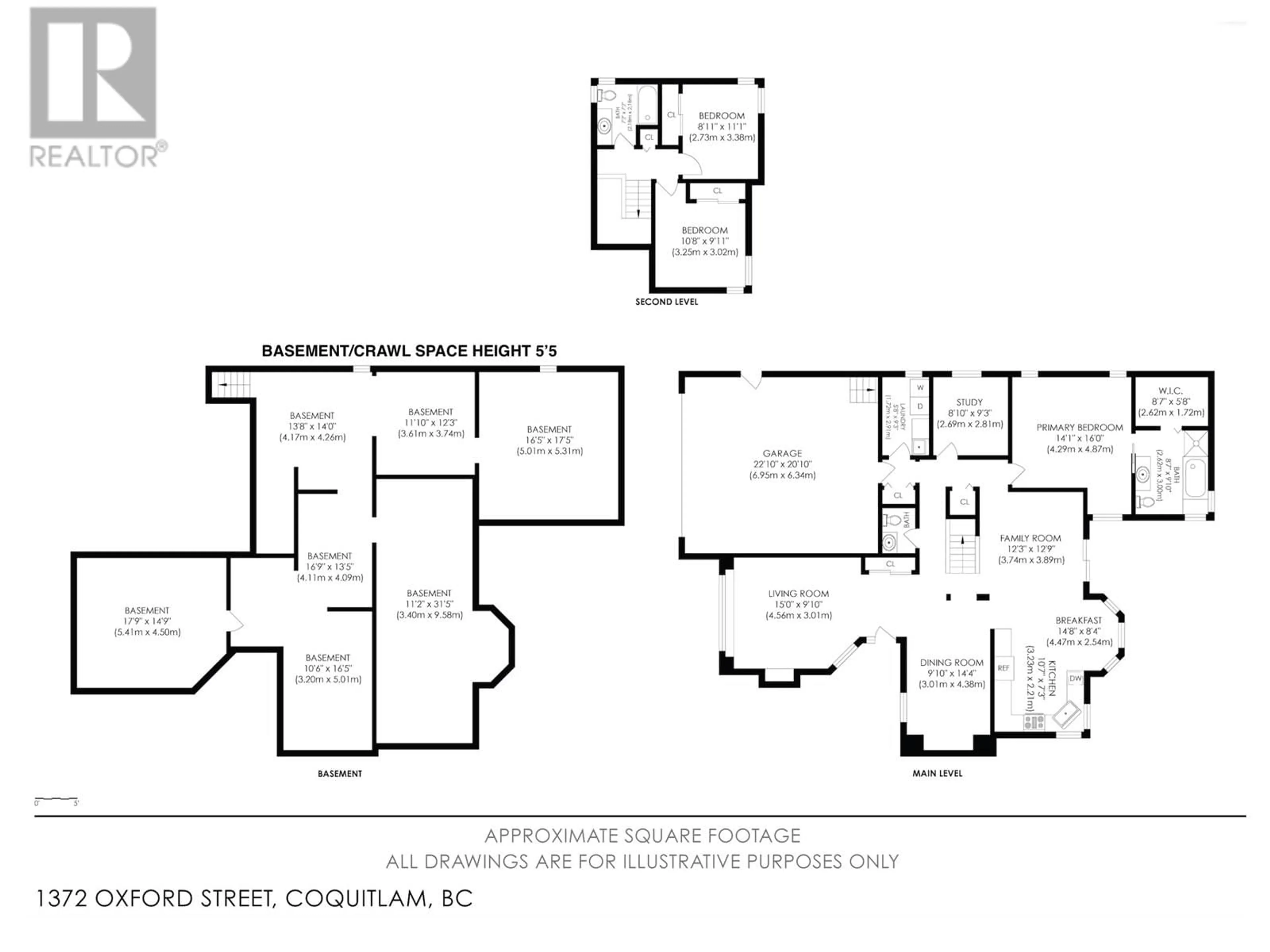 Floor plan for 1372 OXFORD STREET, Coquitlam British Columbia V3E3G4