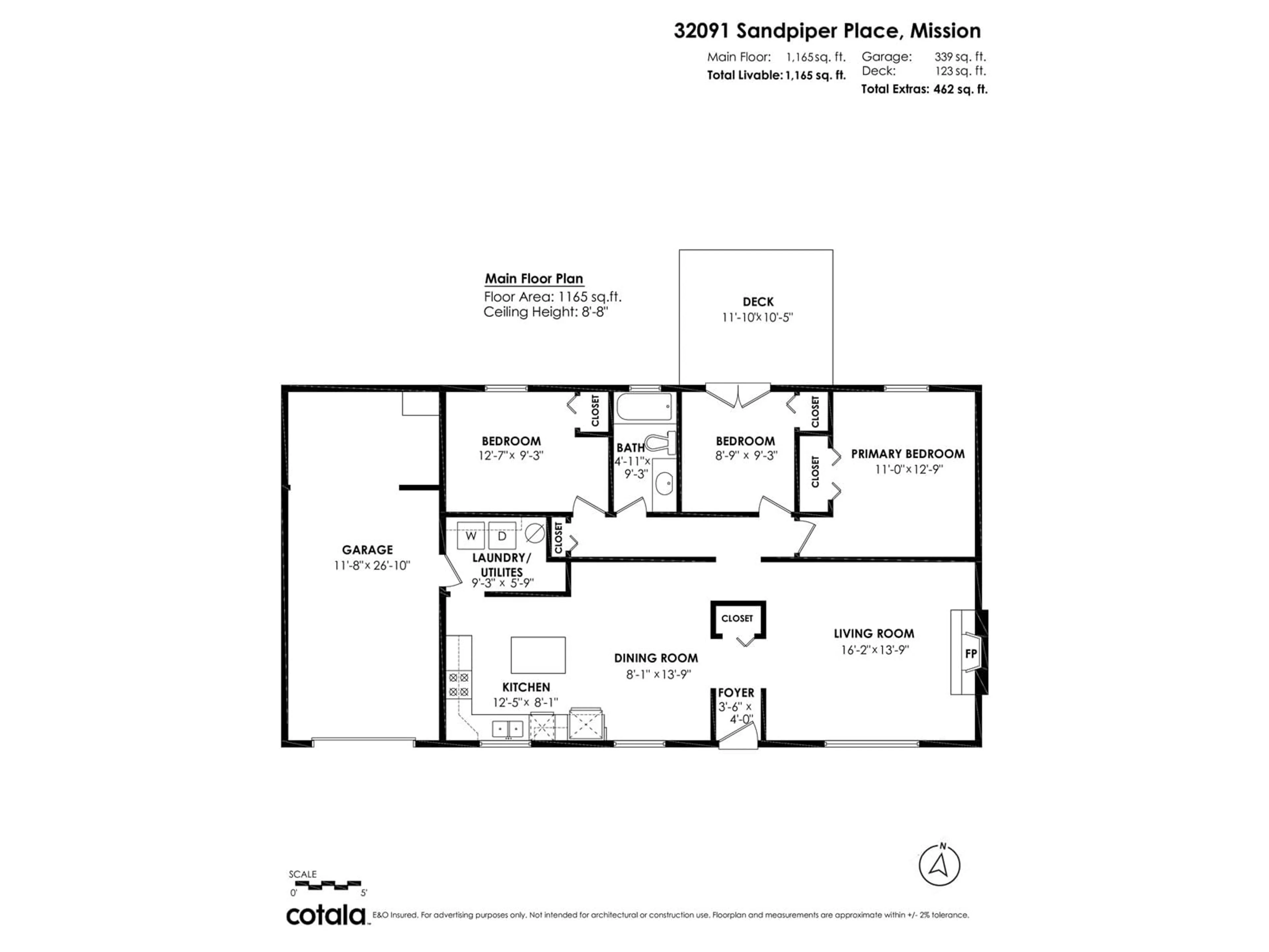 Floor plan for 32091 SANDPIPER, Mission British Columbia V2V2L4