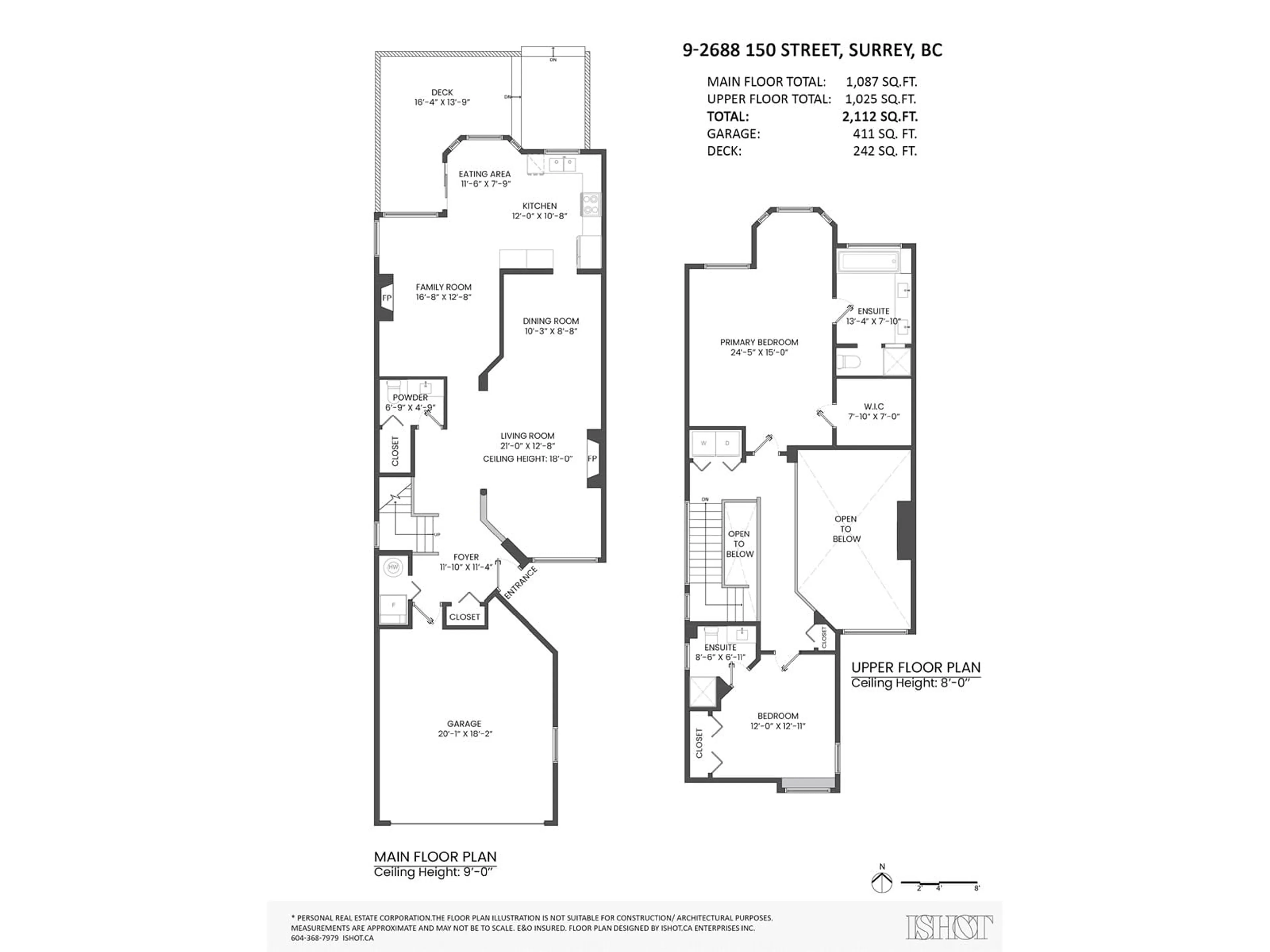 Floor plan for 9 - 2688 150, Surrey British Columbia V4P1P1
