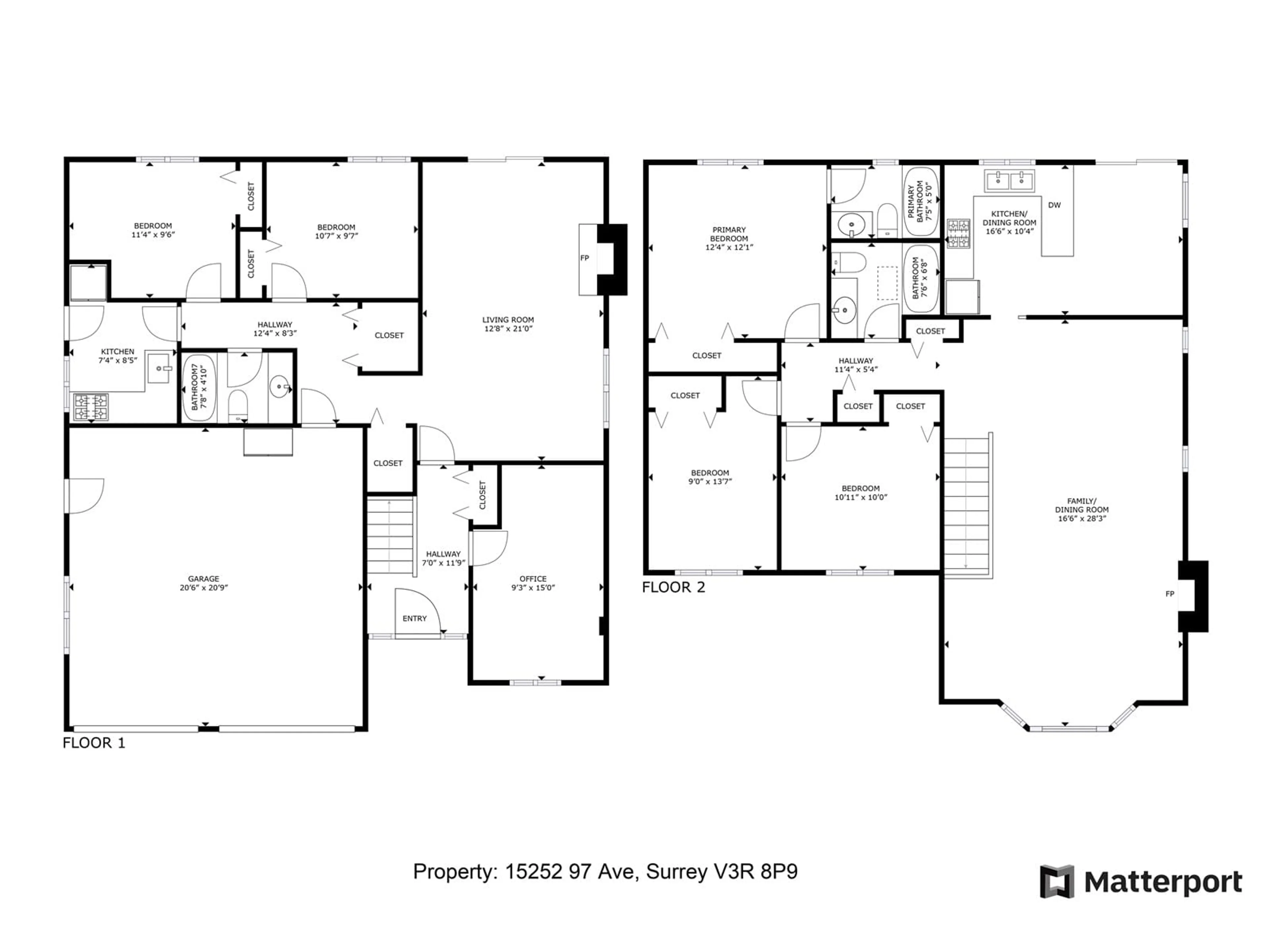 Floor plan for 15252 97, Surrey British Columbia V3R8P9