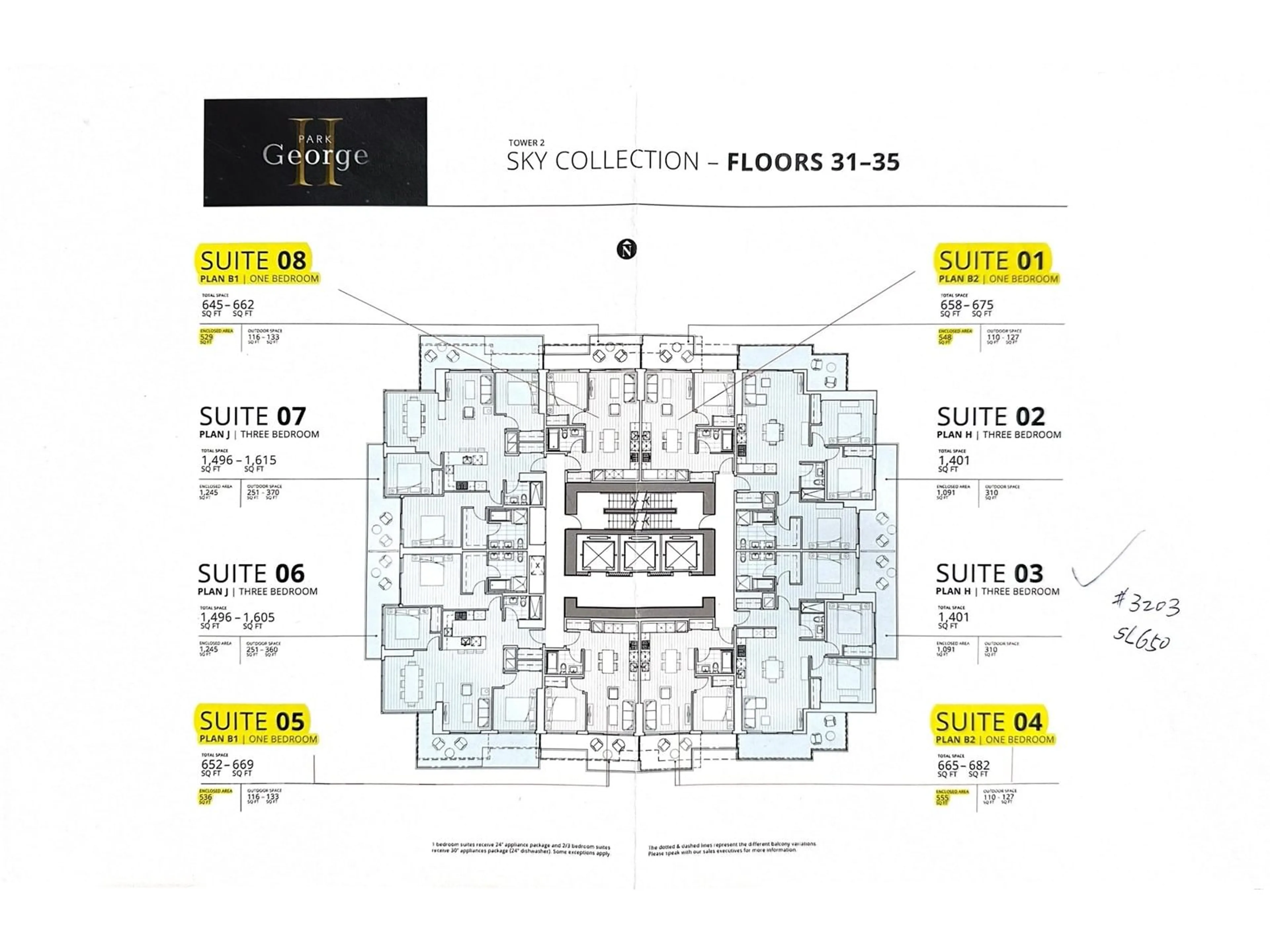 Floor plan for 3203 - 13778 100, Surrey British Columbia V3T0V3