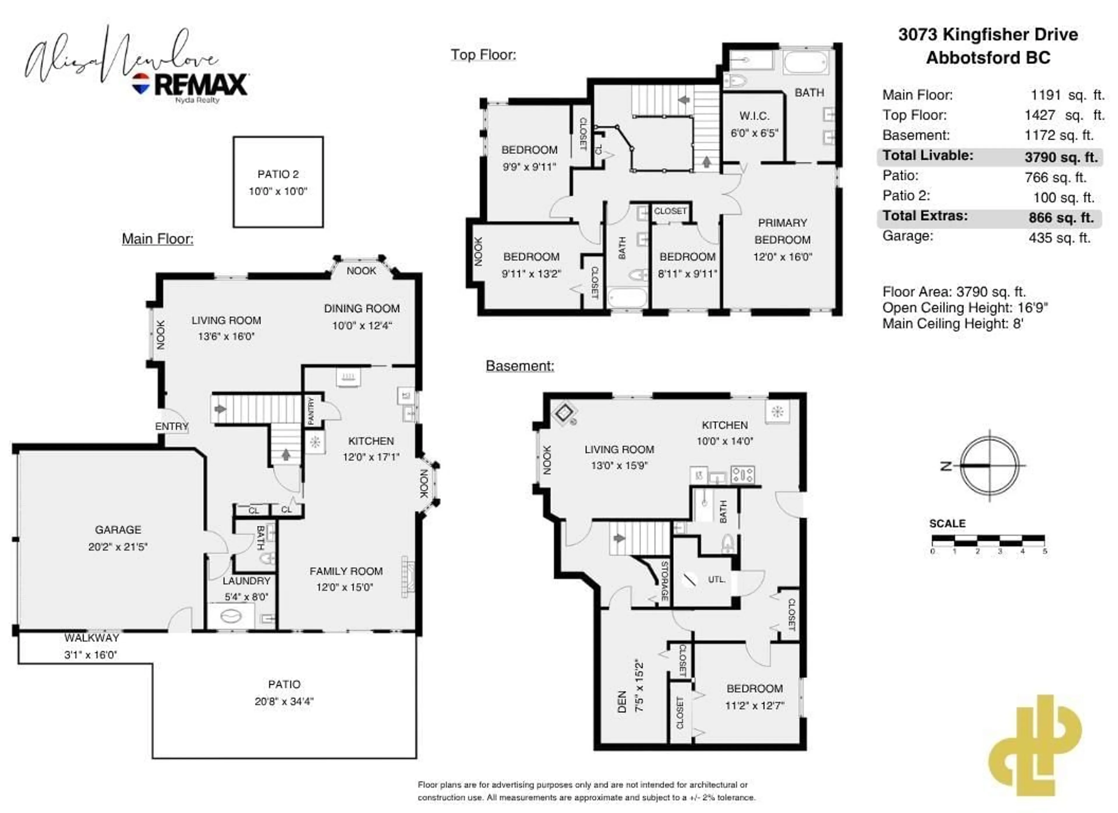 Floor plan for 3073 KINGFISHER, Abbotsford British Columbia V2T5K5