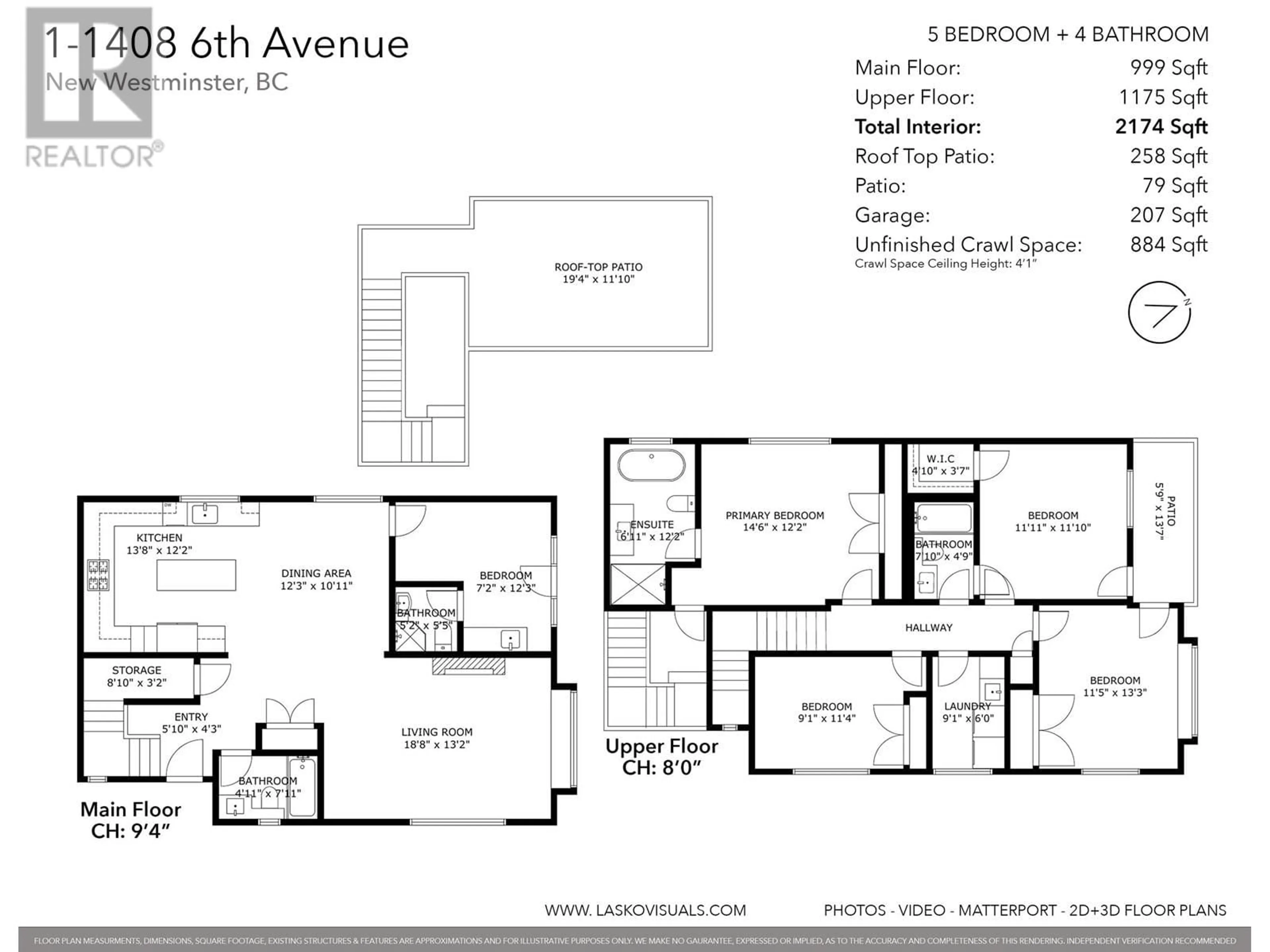 Floor plan for 1 - 1408 SIXTH AVENUE, New Westminster British Columbia V3M2C6