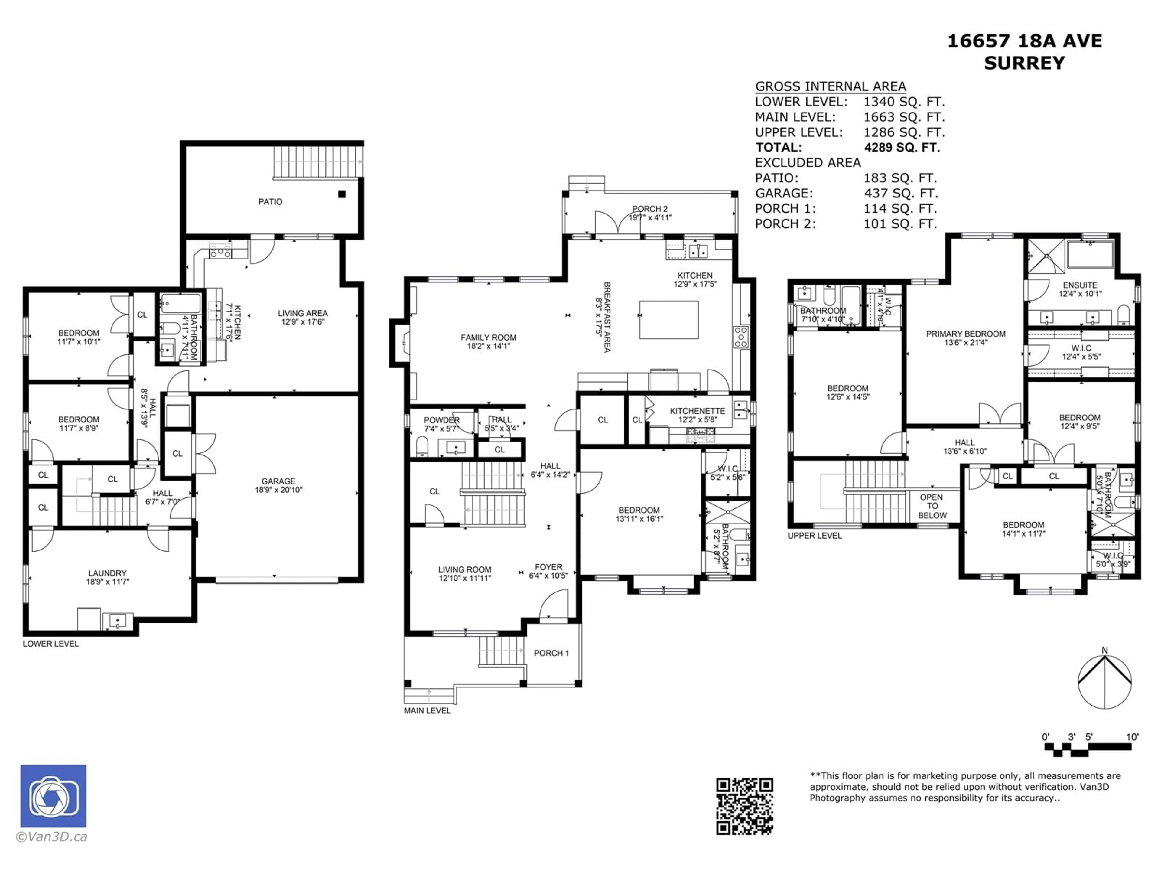 Floor plan for 16657 18A, Surrey British Columbia V3Z1A2